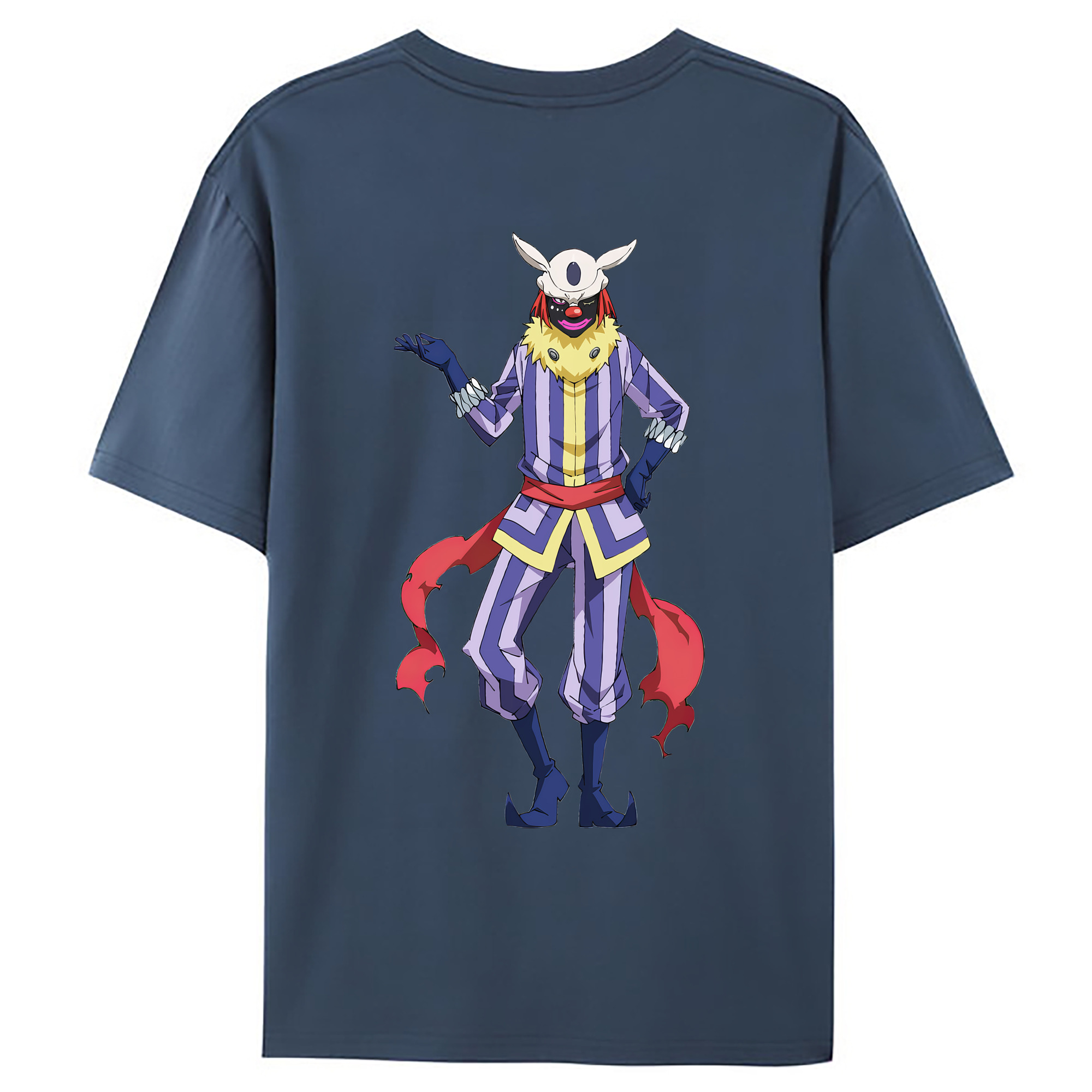 （画像用） 転スラ Regarding Reincarnated to Slime 綿100％ メンズ半袖Tシャツ（バックプリント） 通気性