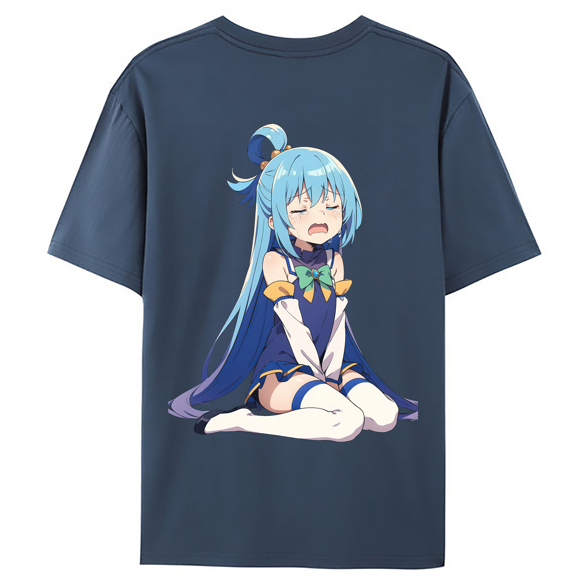 （画像用） 転スラ Regarding Reincarnated to Slime 綿100％ メンズ半袖Tシャツ（バックプリント） 通気性