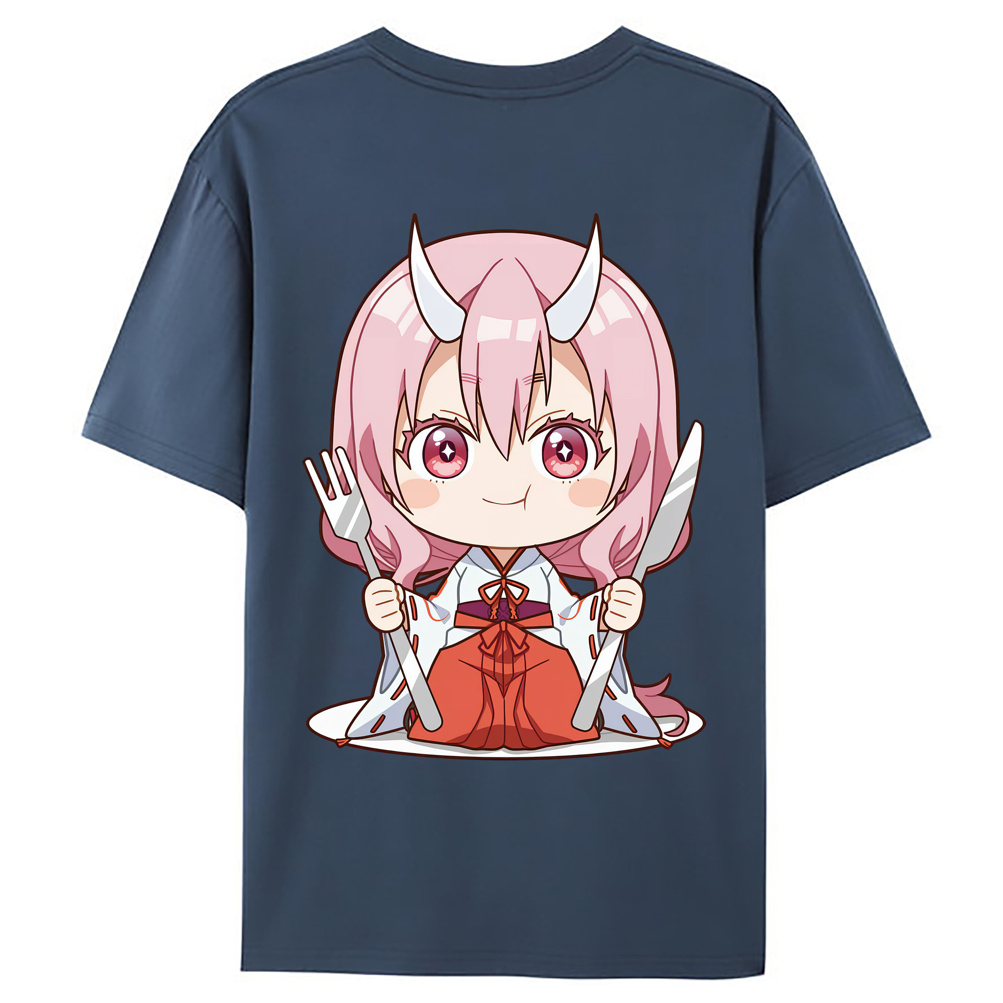 （画像用） 転スラ Regarding Reincarnated to Slime 綿100％ メンズ半袖Tシャツ（バックプリント） 通気性