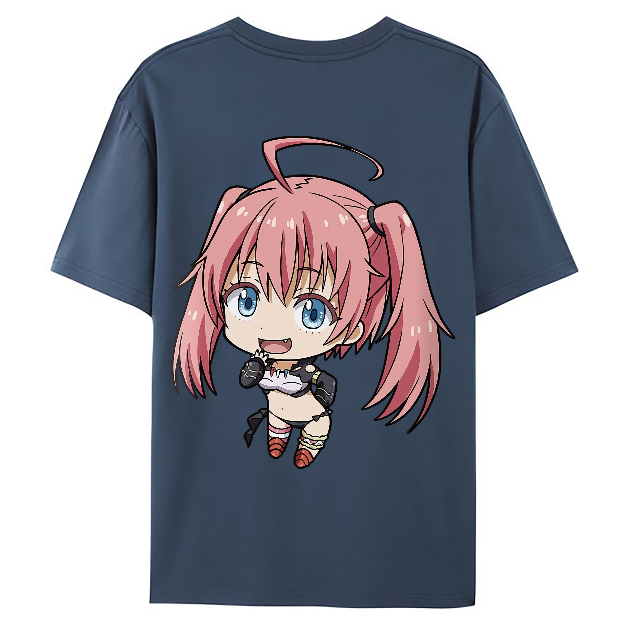（画像用） 転スラ Regarding Reincarnated to Slime 綿100％ メンズ半袖Tシャツ（バックプリント） 通気性