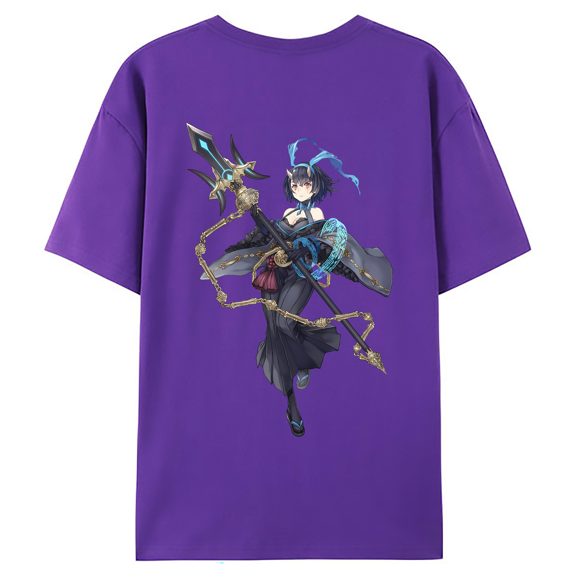 （画像用） 転スラ Regarding Reincarnated to Slime 綿100％ メンズ半袖Tシャツ（バックプリント） 通気性