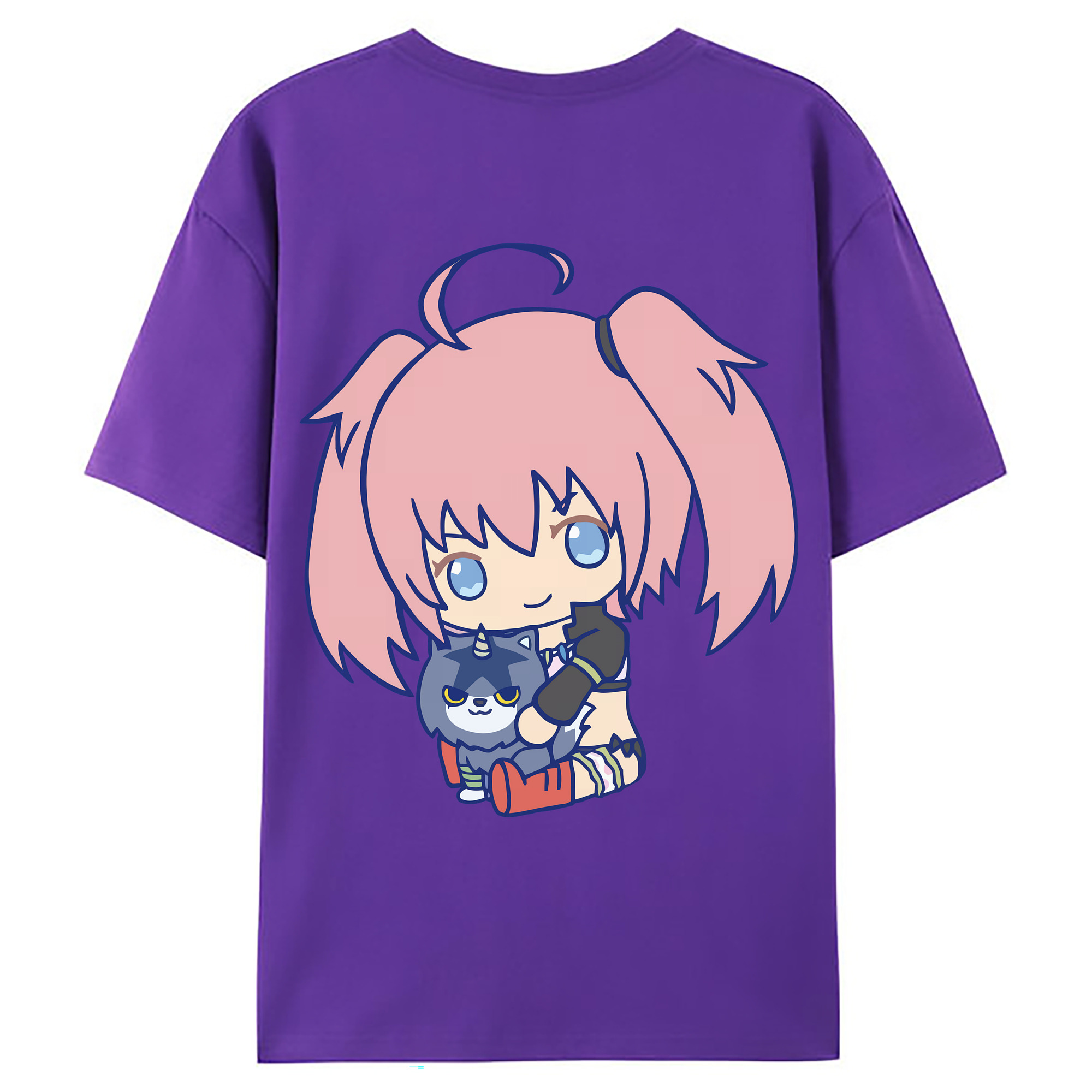 （画像用） 転スラ Regarding Reincarnated to Slime 綿100％ メンズ半袖Tシャツ（バックプリント） 通気性