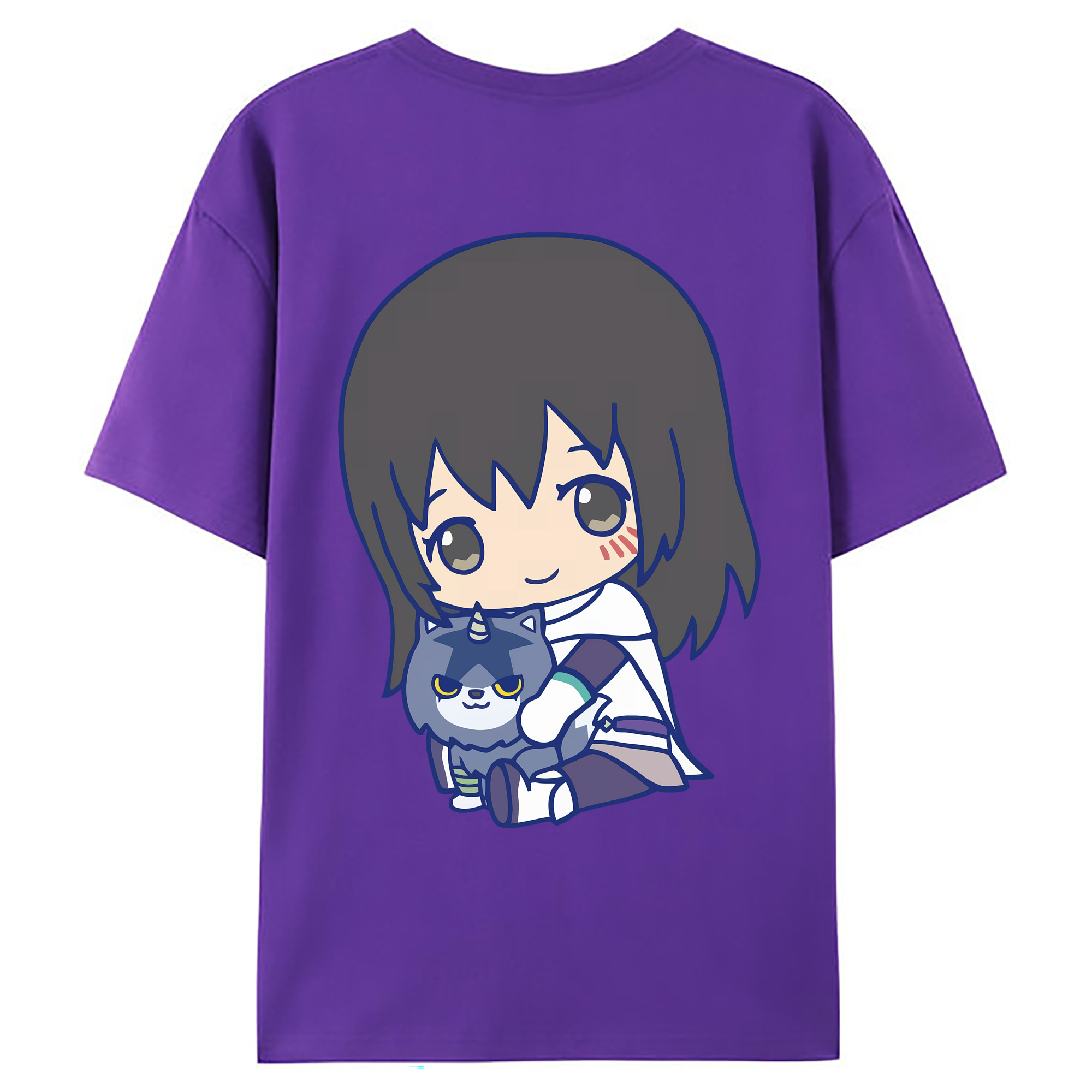 （画像用） 転スラ Regarding Reincarnated to Slime 綿100％ メンズ半袖Tシャツ（バックプリント） 通気性