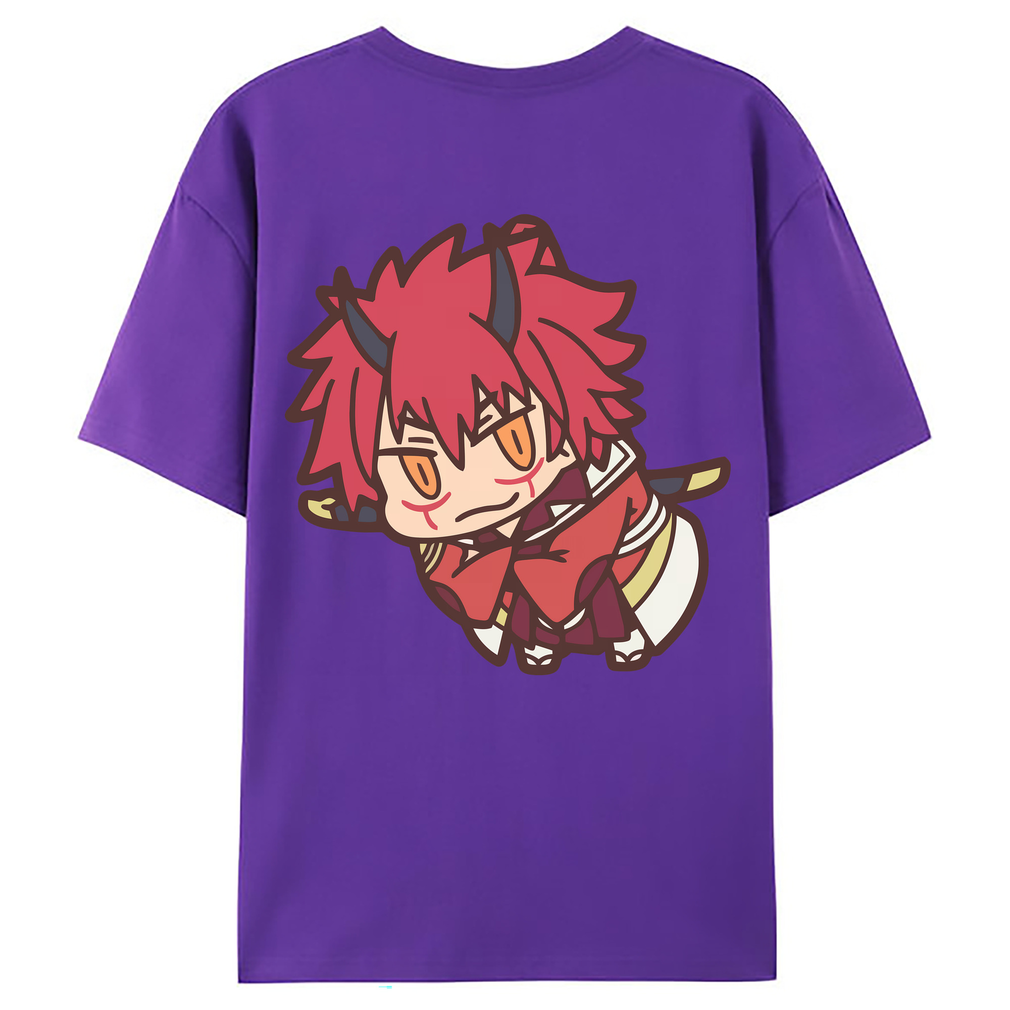 （画像用） 転スラ Regarding Reincarnated to Slime 綿100％ メンズ半袖Tシャツ（バックプリント） 通気性