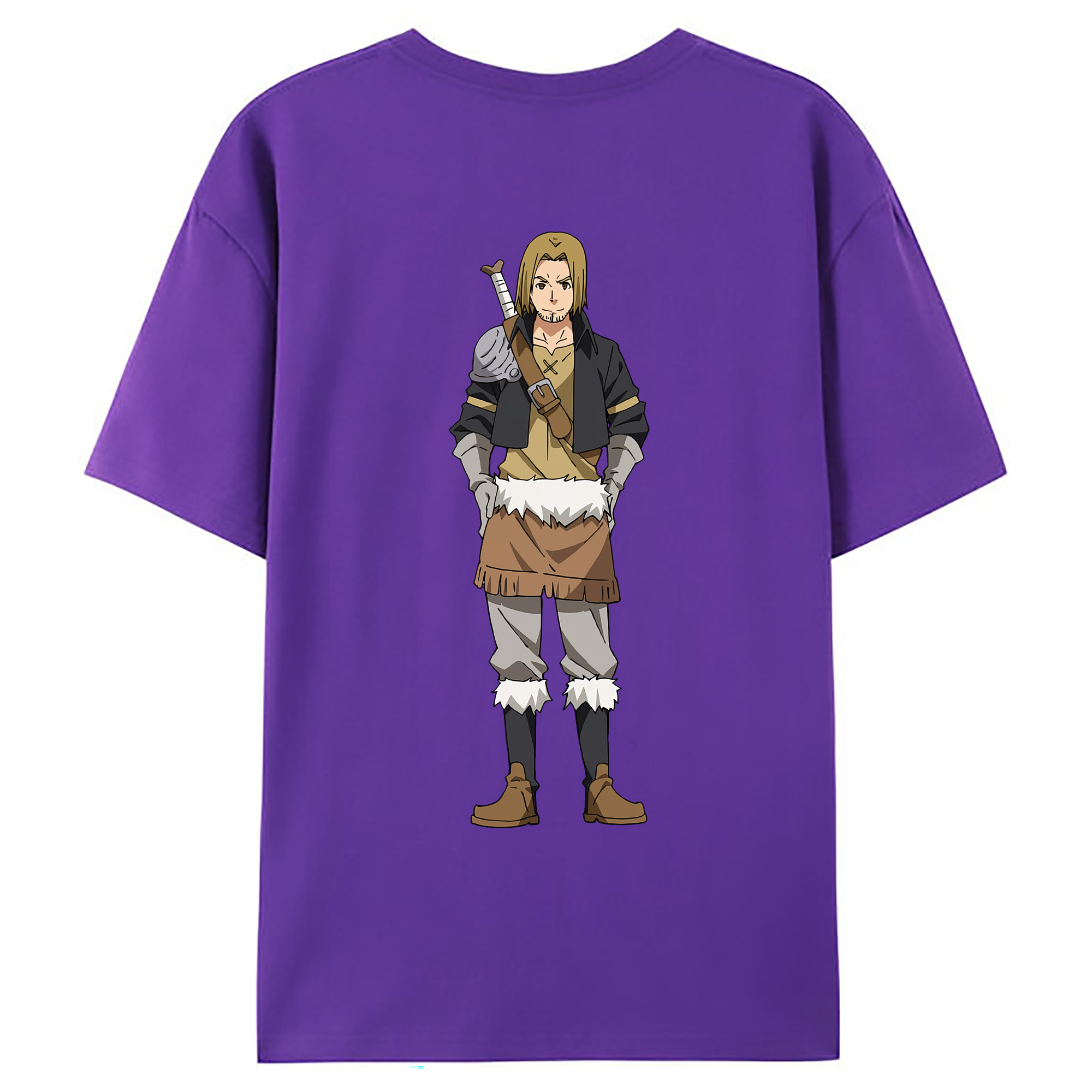 （画像用） 転スラ Regarding Reincarnated to Slime 綿100％ メンズ半袖Tシャツ（バックプリント） 通気性