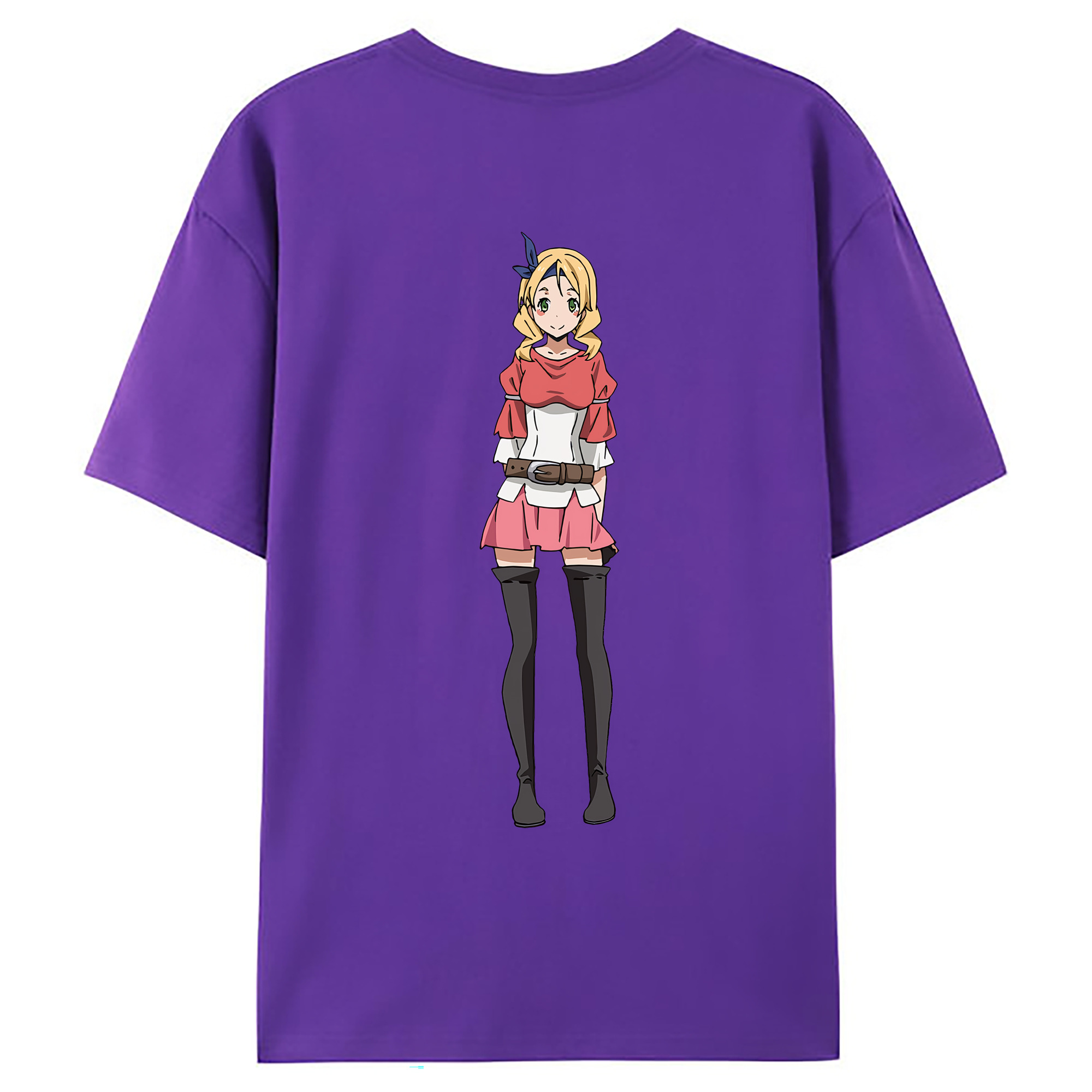 （画像用） 転スラ Regarding Reincarnated to Slime 綿100％ メンズ半袖Tシャツ（バックプリント） 通気性