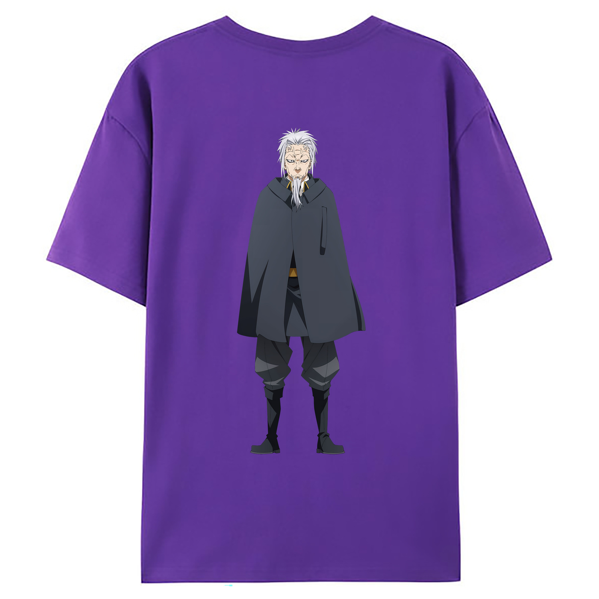 （画像用） 転スラ Regarding Reincarnated to Slime 綿100％ メンズ半袖Tシャツ（バックプリント） 通気性