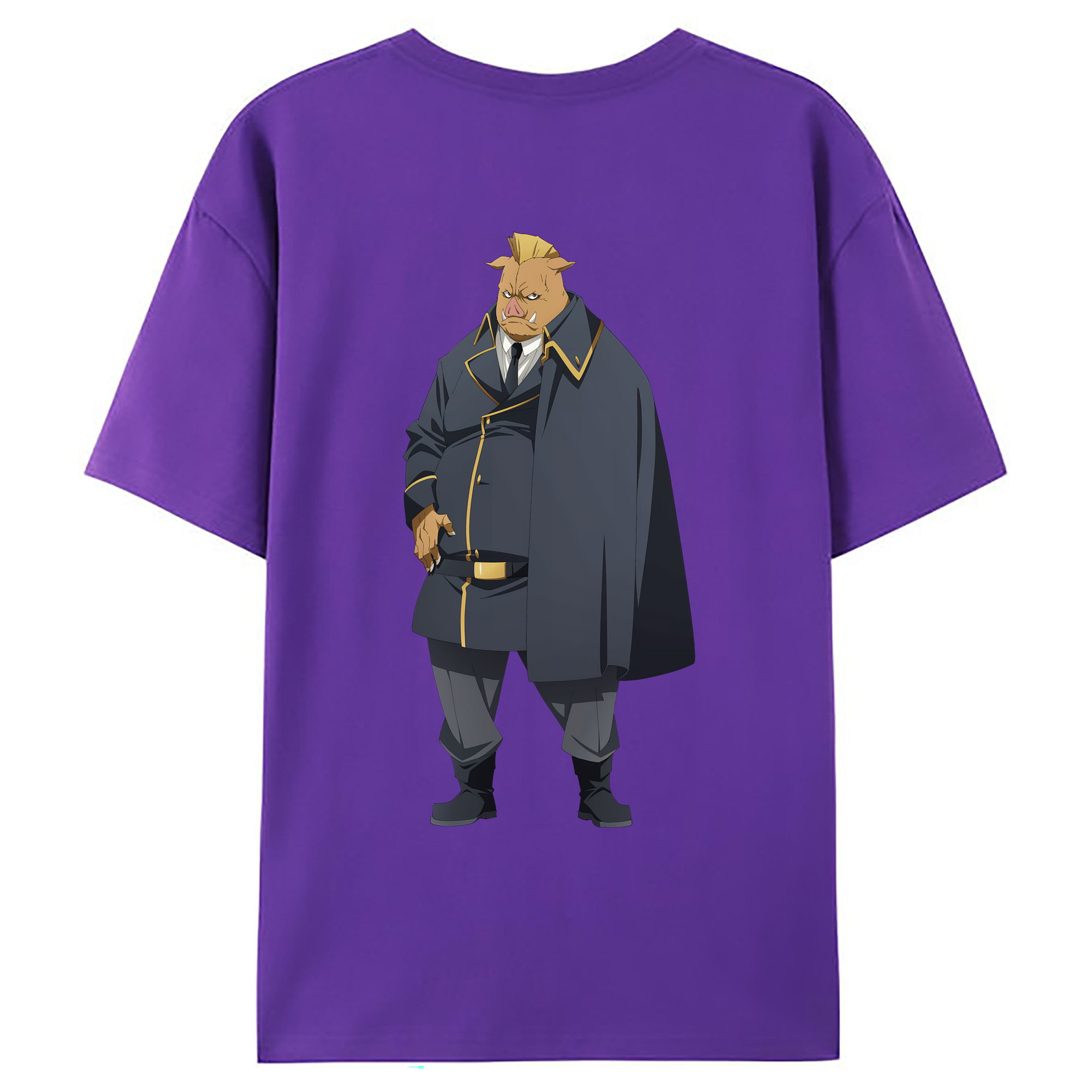 （画像用） 転スラ Regarding Reincarnated to Slime 綿100％ メンズ半袖Tシャツ（バックプリント） 通気性