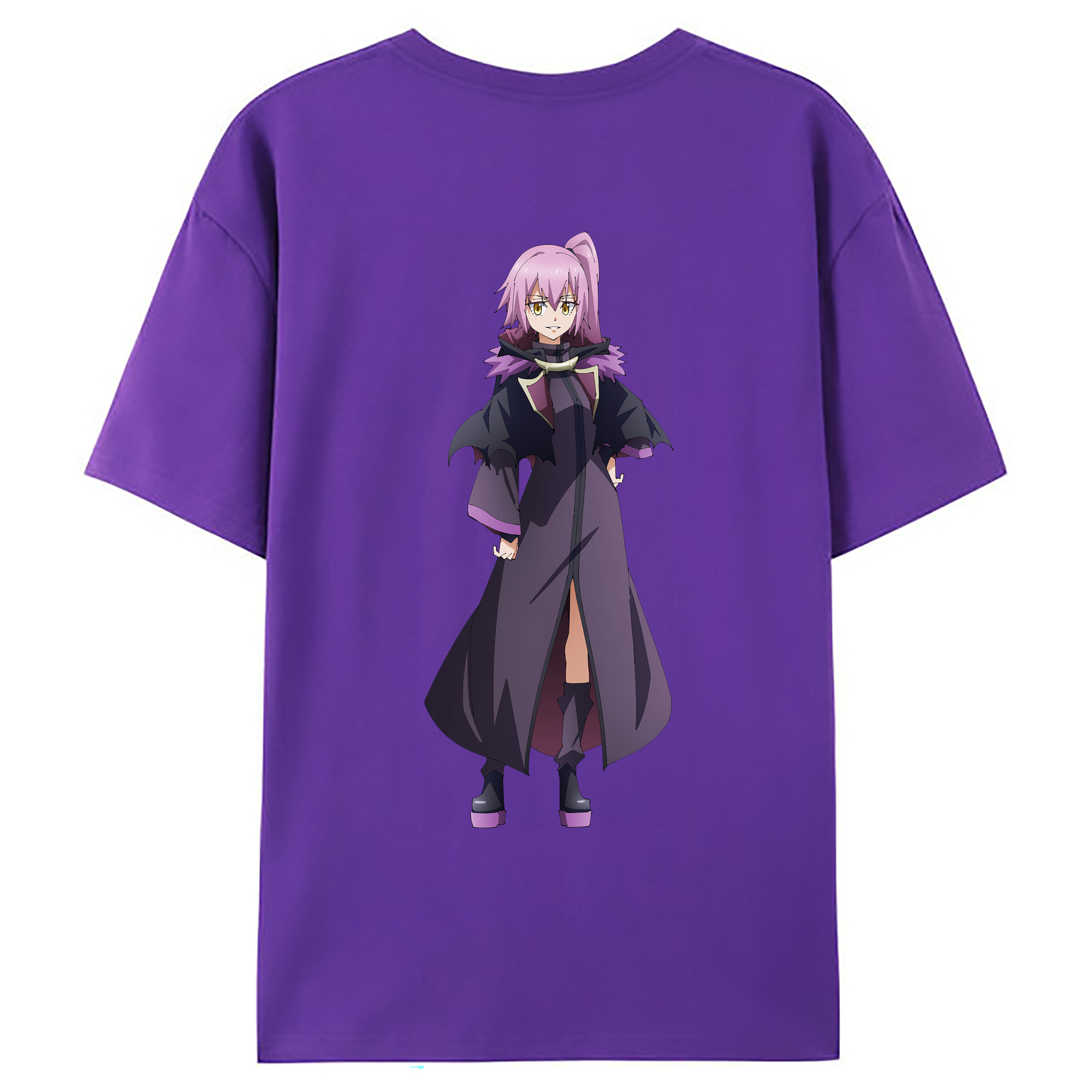 （画像用） 転スラ Regarding Reincarnated to Slime 綿100％ メンズ半袖Tシャツ（バックプリント） 通気性