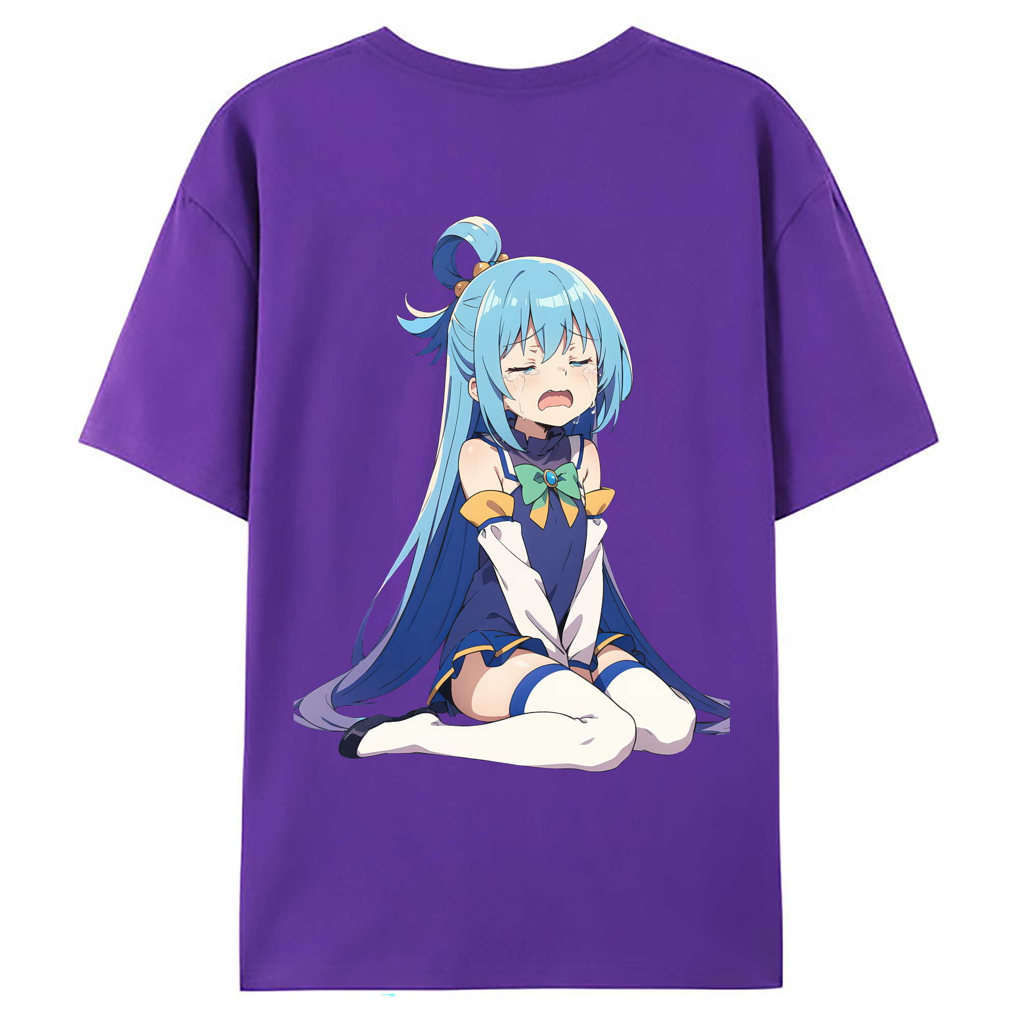 （画像用） 転スラ Regarding Reincarnated to Slime 綿100％ メンズ半袖Tシャツ（バックプリント） 通気性