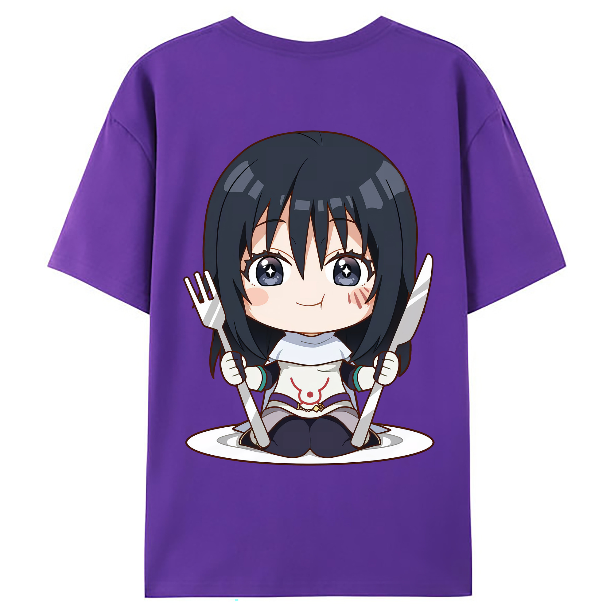 （画像用） 転スラ Regarding Reincarnated to Slime 綿100％ メンズ半袖Tシャツ（バックプリント） 通気性