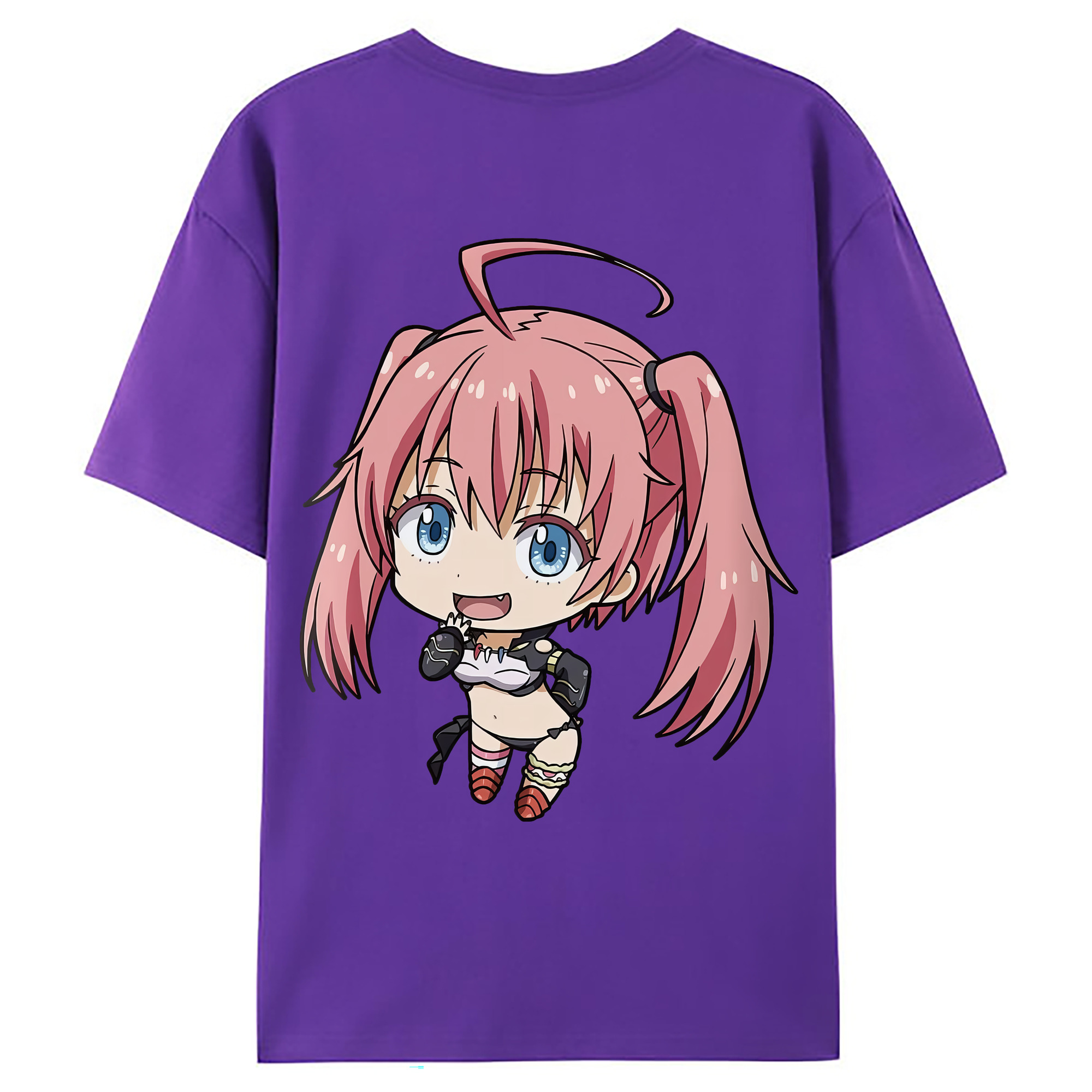 （画像用） 転スラ Regarding Reincarnated to Slime 綿100％ メンズ半袖Tシャツ（バックプリント） 通気性
