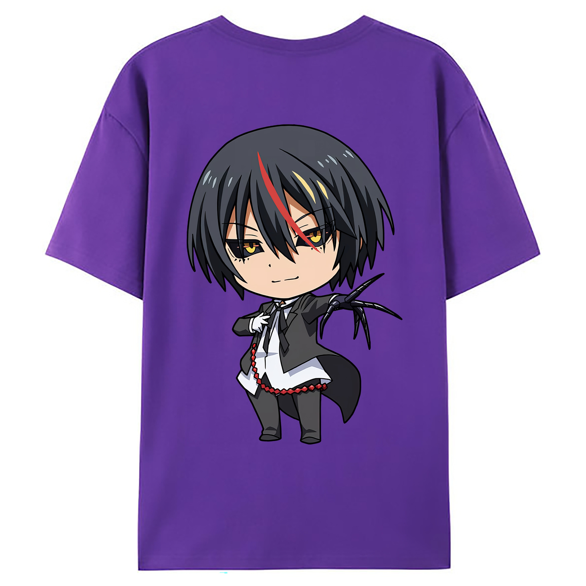 （画像用） 転スラ Regarding Reincarnated to Slime 綿100％ メンズ半袖Tシャツ（バックプリント） 通気性