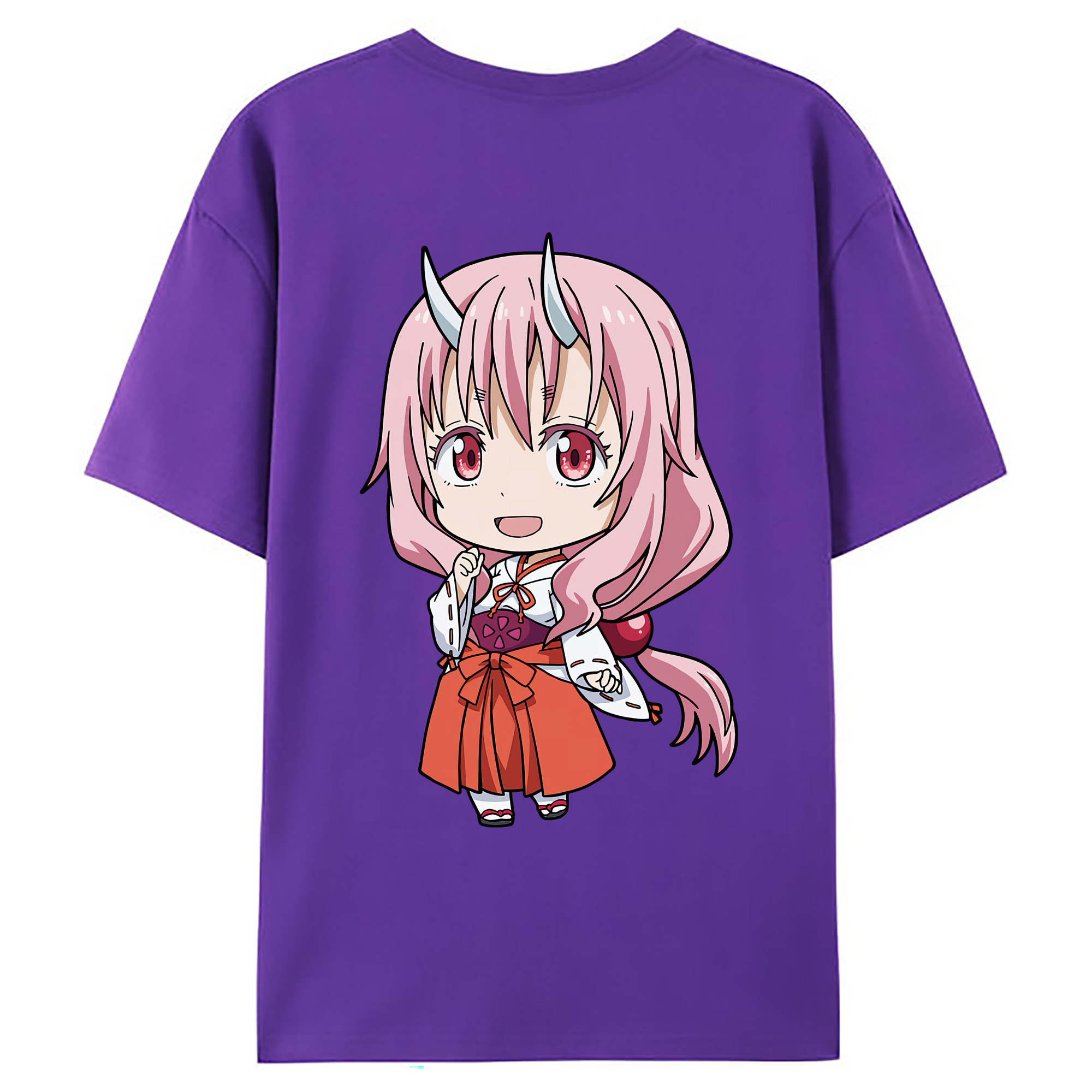 （画像用） 転スラ Regarding Reincarnated to Slime 綿100％ メンズ半袖Tシャツ（バックプリント） 通気性