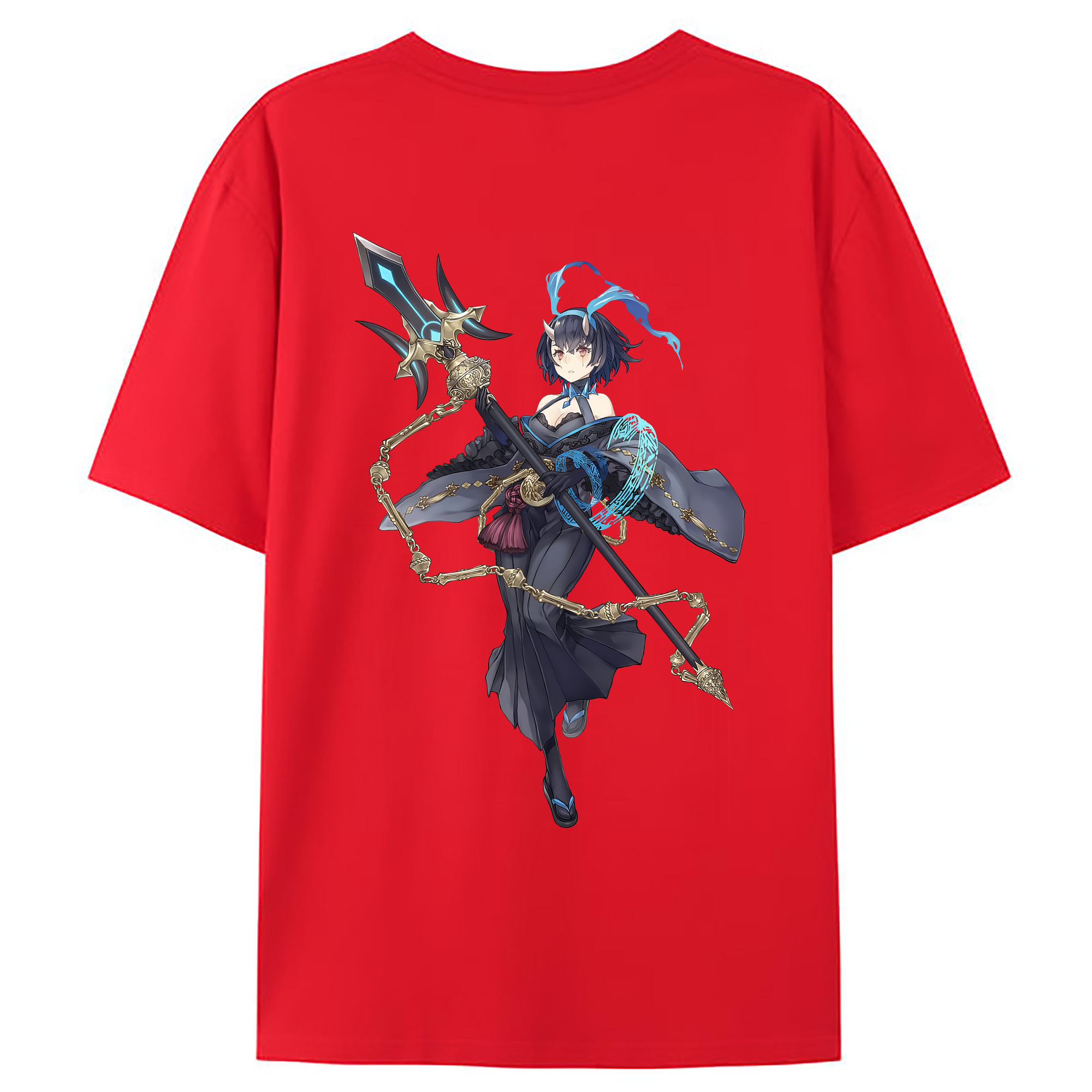 （画像用） 転スラ Regarding Reincarnated to Slime 綿100％ メンズ半袖Tシャツ（バックプリント） 通気性