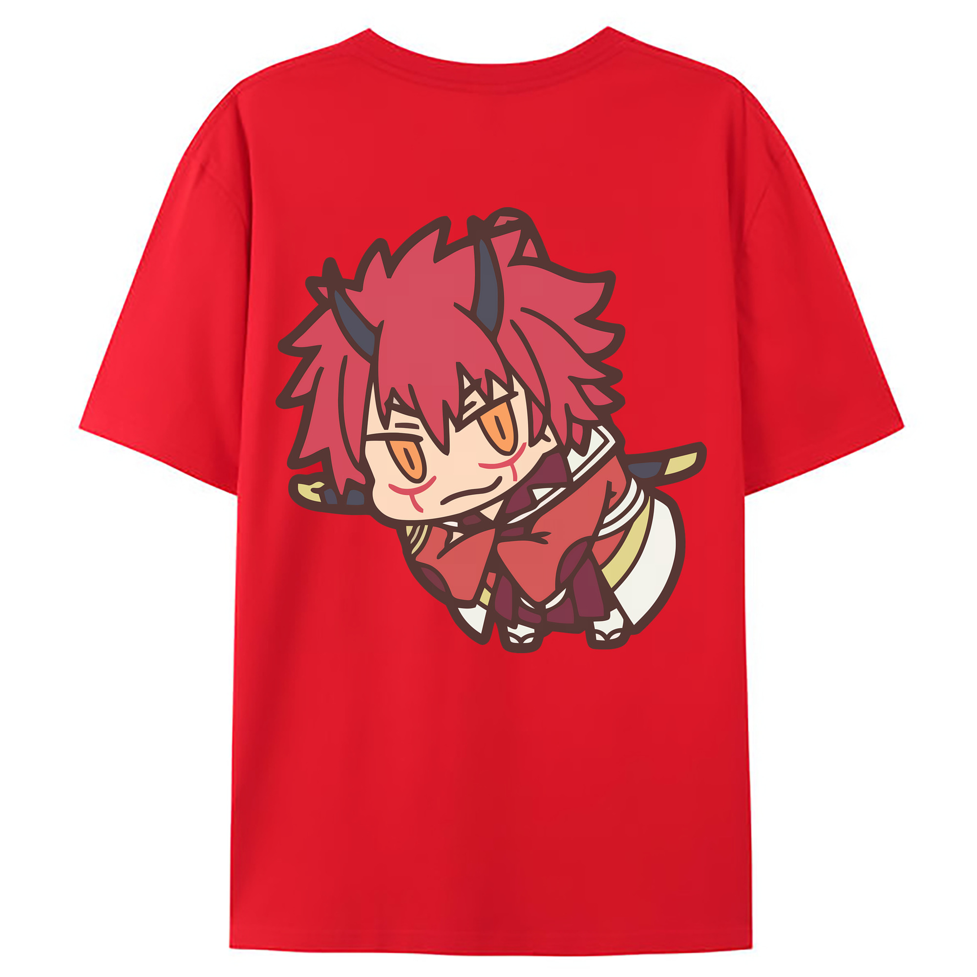 （画像用） 転スラ Regarding Reincarnated to Slime 綿100％ メンズ半袖Tシャツ（バックプリント） 通気性