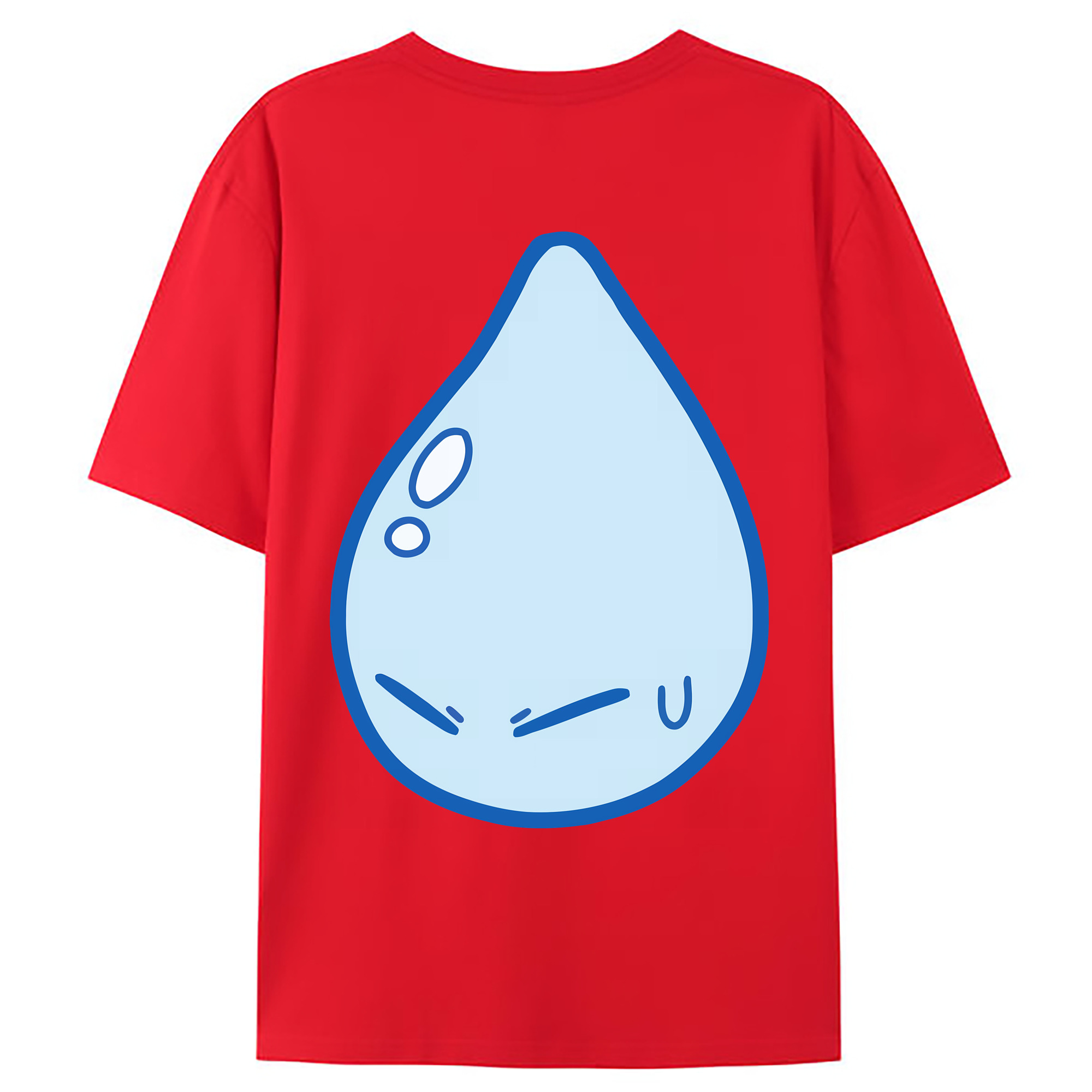 （画像用） 転スラ Regarding Reincarnated to Slime 綿100％ メンズ半袖Tシャツ（バックプリント） 通気性
