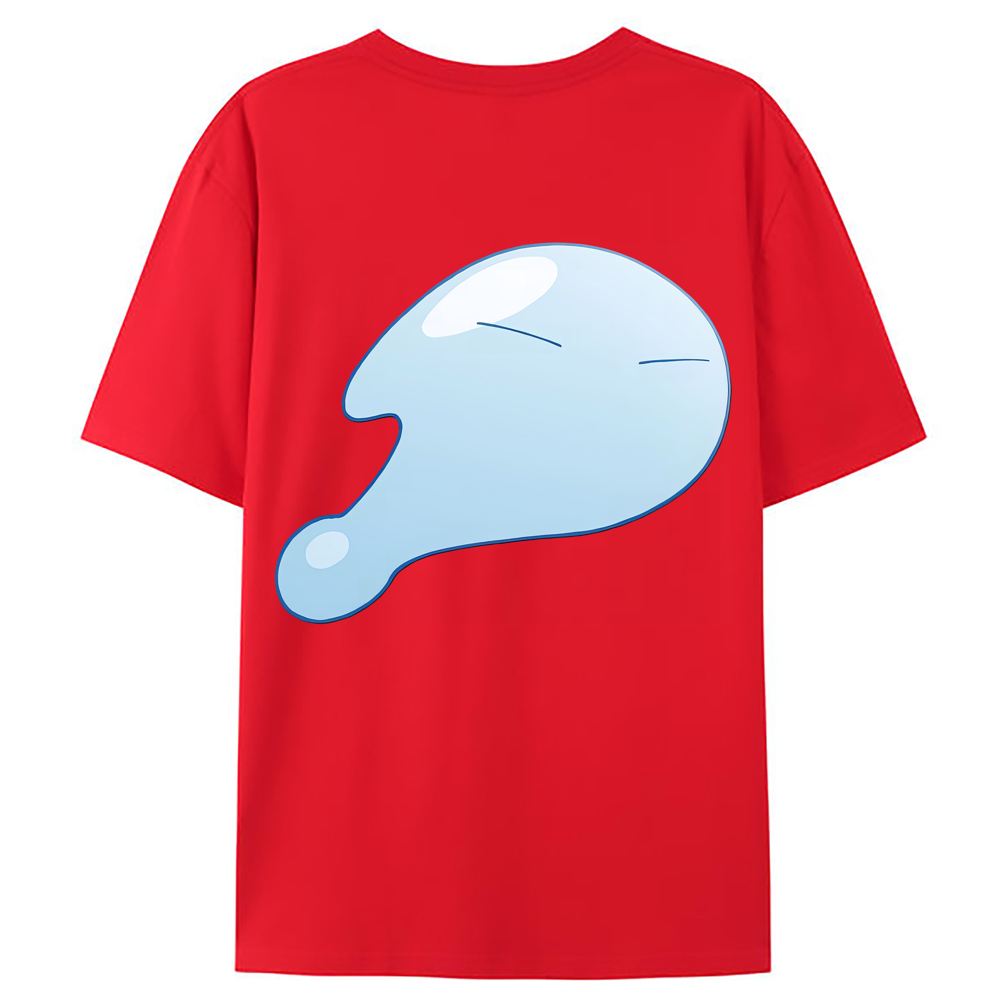 （画像用） 転スラ Regarding Reincarnated to Slime 綿100％ メンズ半袖Tシャツ（バックプリント） 通気性