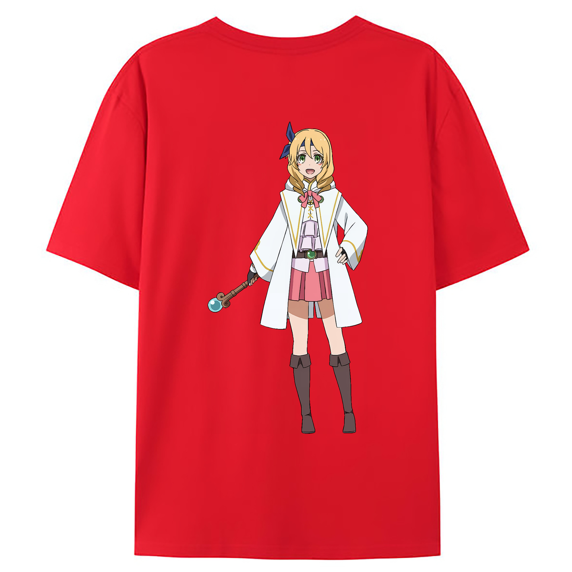 （画像用） 転スラ Regarding Reincarnated to Slime 綿100％ メンズ半袖Tシャツ（バックプリント） 通気性