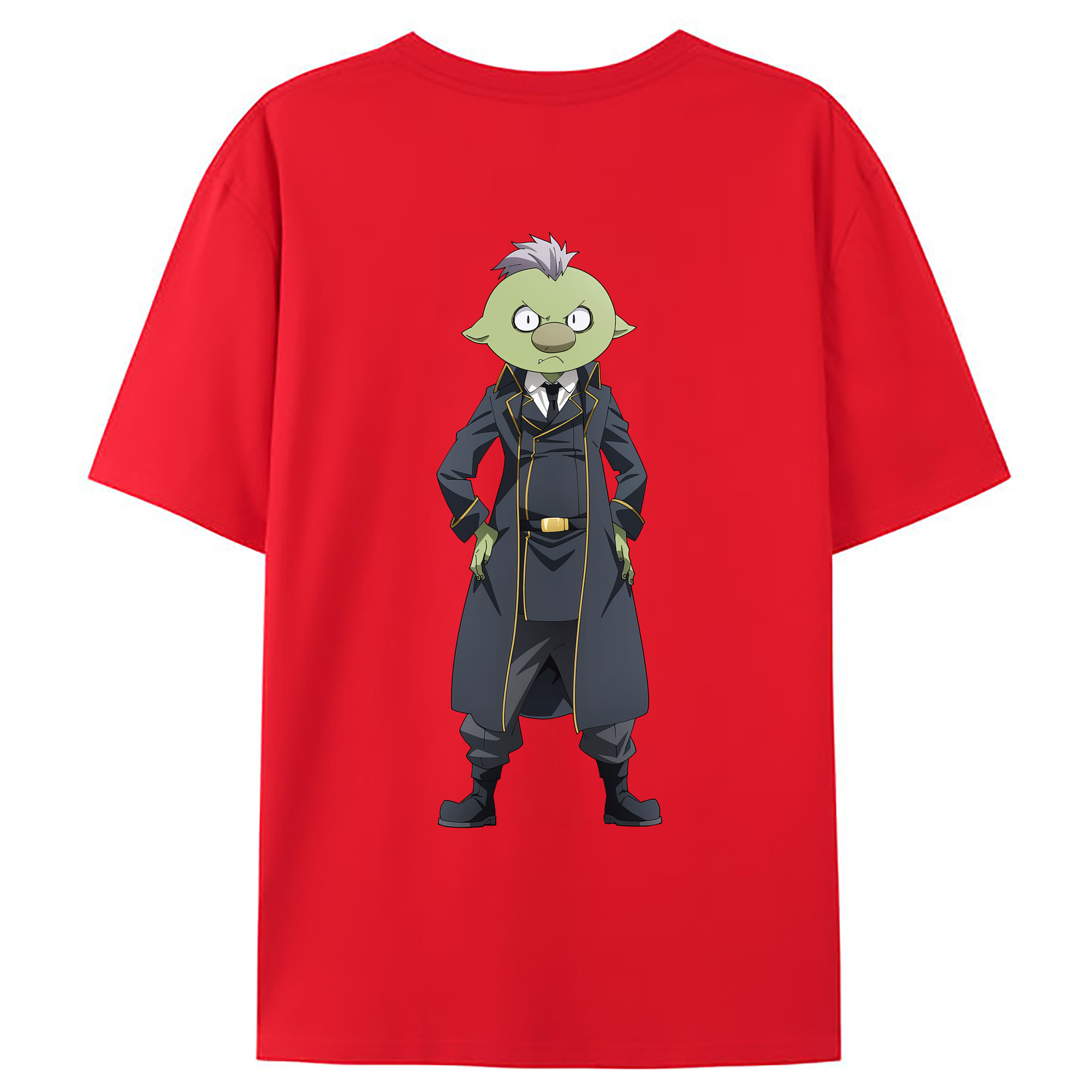 （画像用） 転スラ Regarding Reincarnated to Slime 綿100％ メンズ半袖Tシャツ（バックプリント） 通気性
