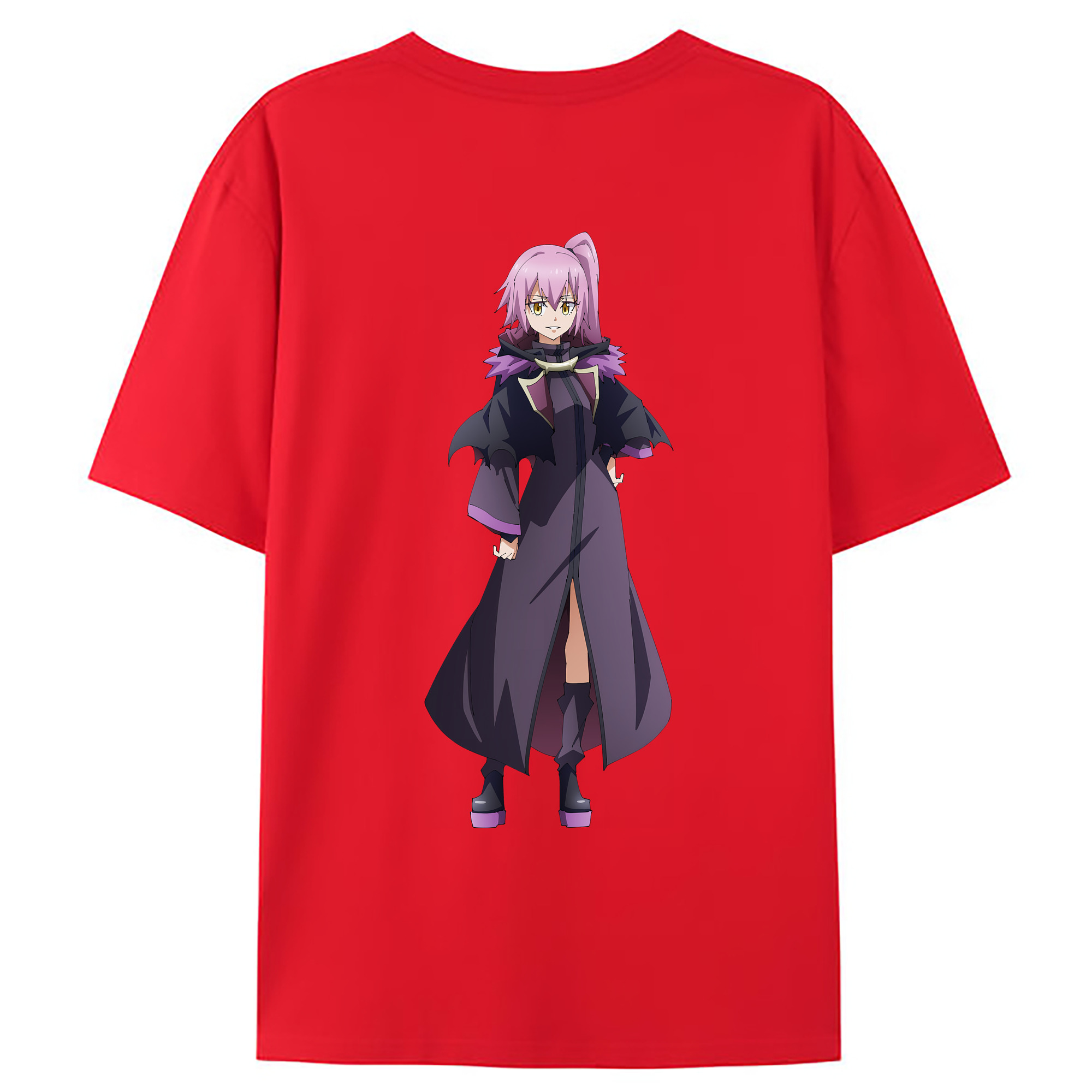（画像用） 転スラ Regarding Reincarnated to Slime 綿100％ メンズ半袖Tシャツ（バックプリント） 通気性