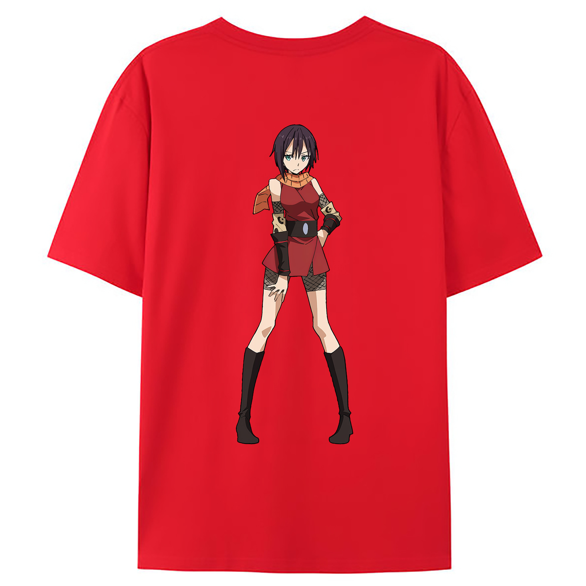 （画像用） 転スラ Regarding Reincarnated to Slime 綿100％ メンズ半袖Tシャツ（バックプリント） 通気性