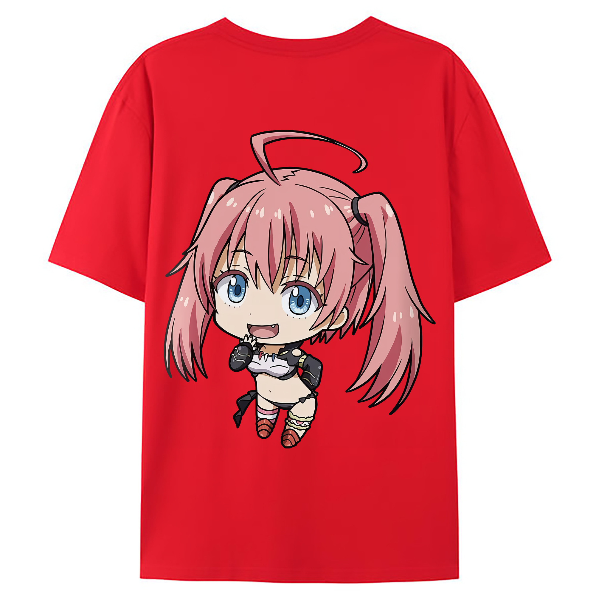 （画像用） 転スラ Regarding Reincarnated to Slime 綿100％ メンズ半袖Tシャツ（バックプリント） 通気性