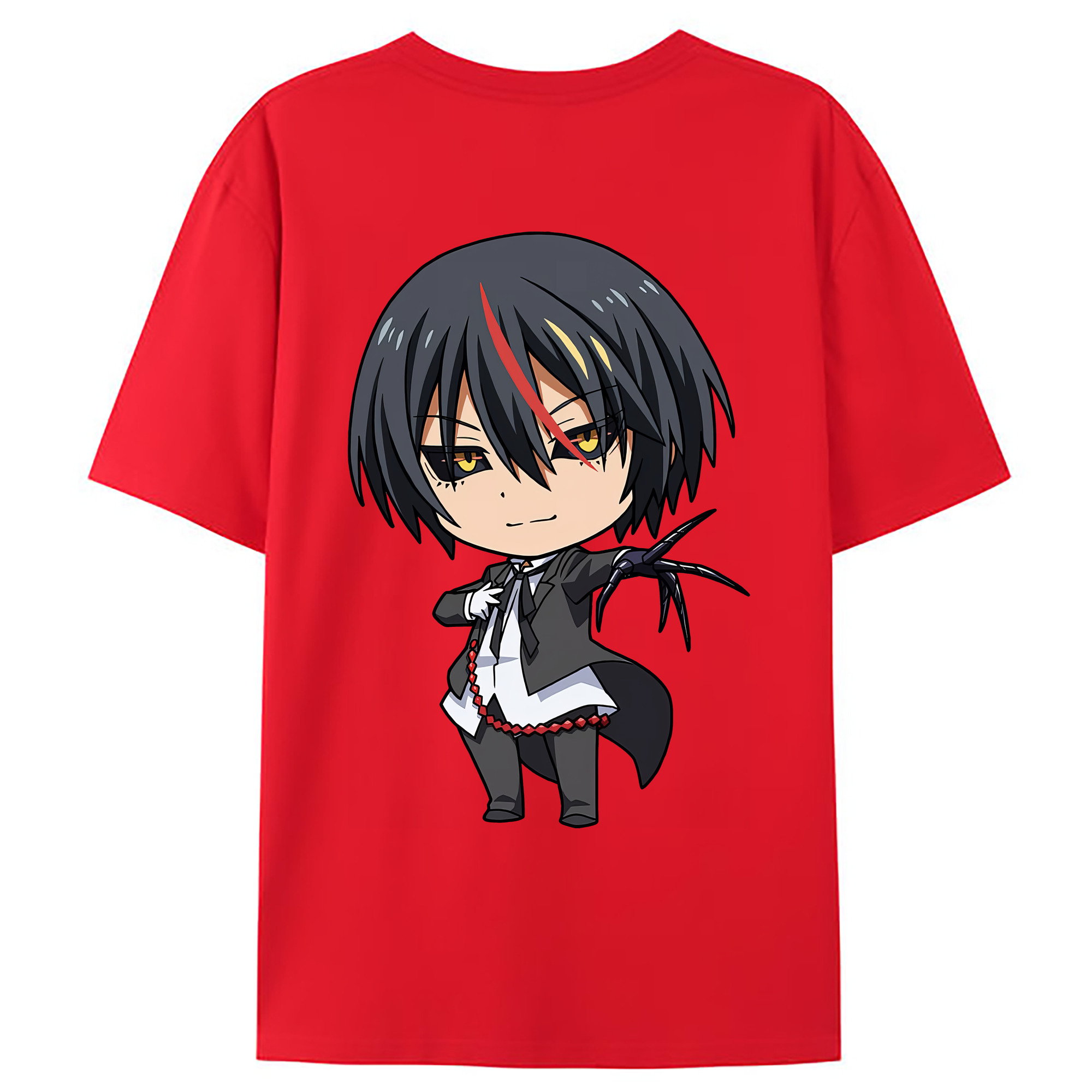 （画像用） 転スラ Regarding Reincarnated to Slime 綿100％ メンズ半袖Tシャツ（バックプリント） 通気性