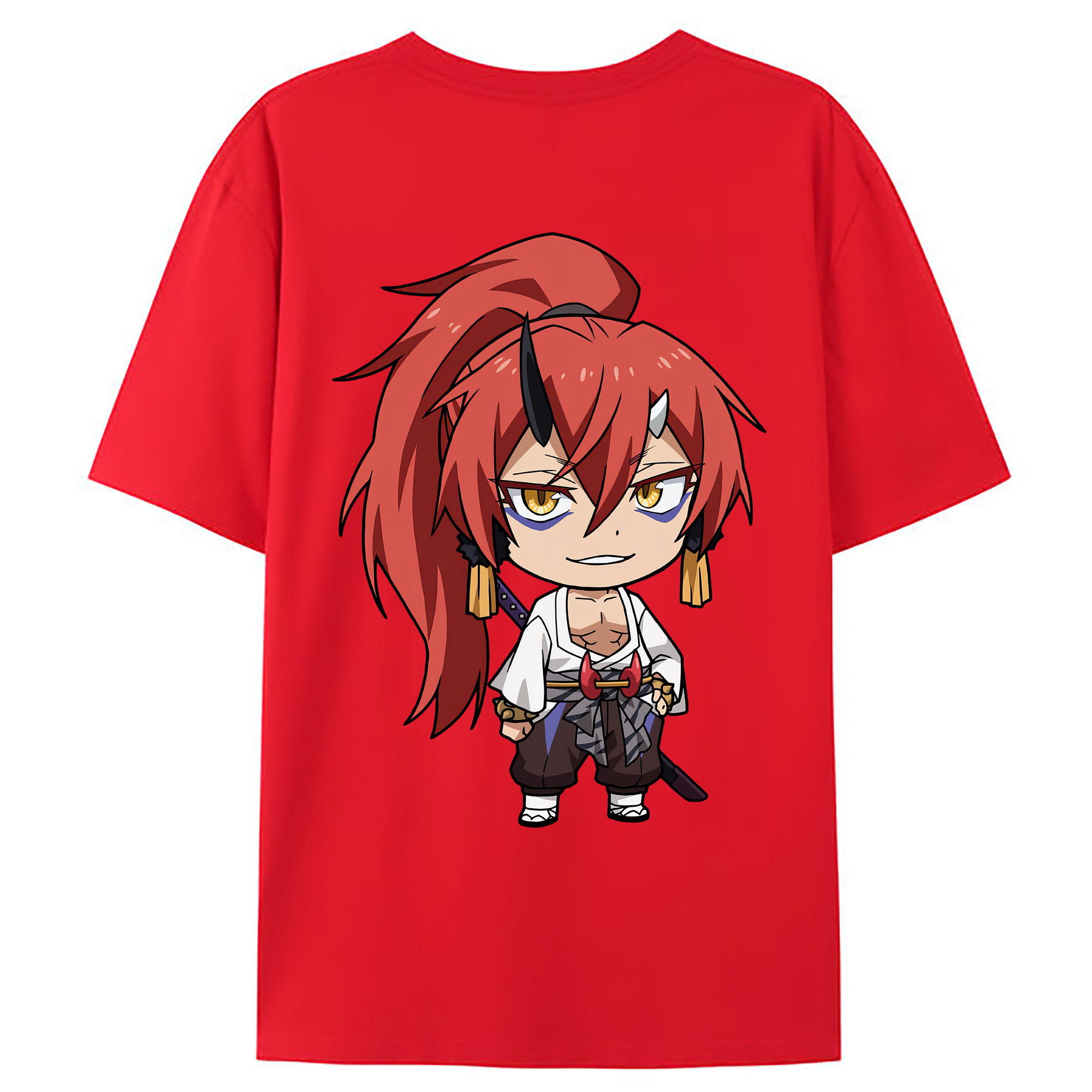 （画像用） 転スラ Regarding Reincarnated to Slime 綿100％ メンズ半袖Tシャツ（バックプリント） 通気性