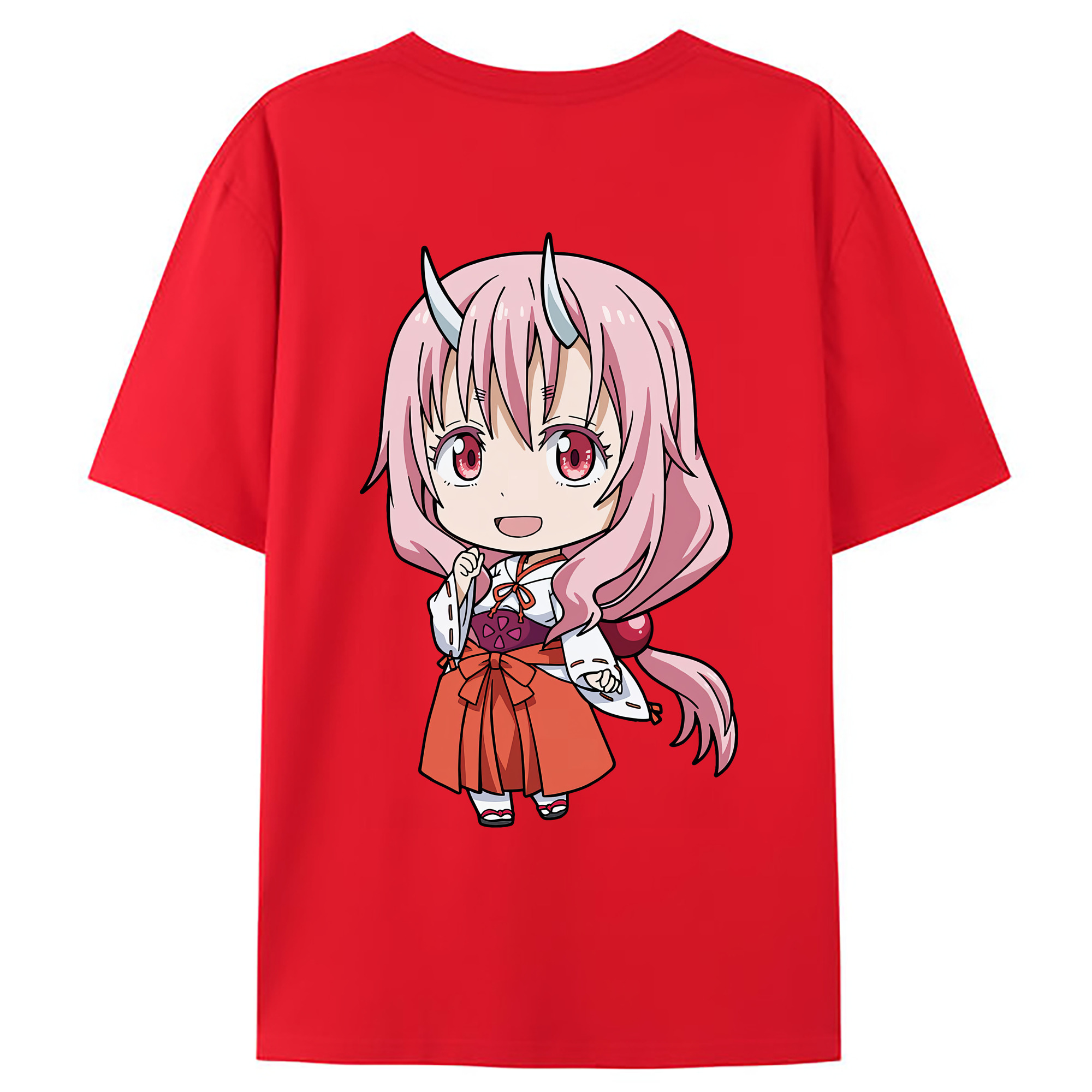 （画像用） 転スラ Regarding Reincarnated to Slime 綿100％ メンズ半袖Tシャツ（バックプリント） 通気性