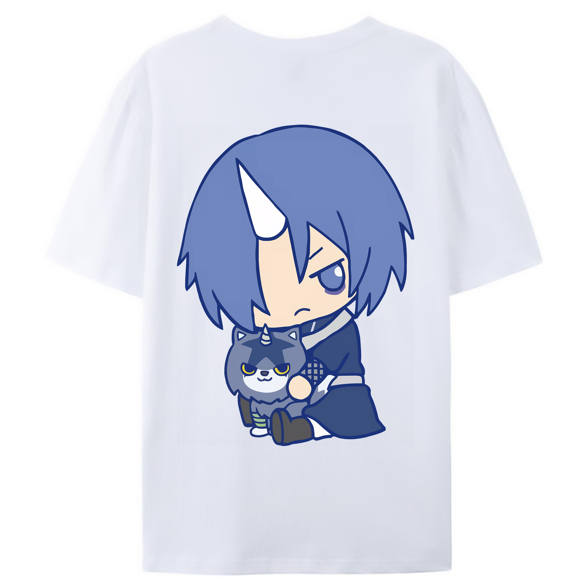（画像用） 転スラ Regarding Reincarnated to Slime 綿100％ メンズ半袖Tシャツ（バックプリント） 通気性