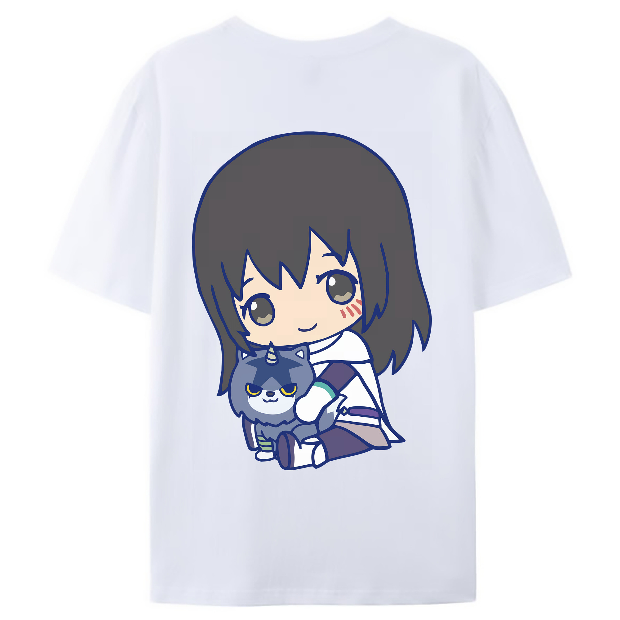 （画像用） 転スラ Regarding Reincarnated to Slime 綿100％ メンズ半袖Tシャツ（バックプリント） 通気性