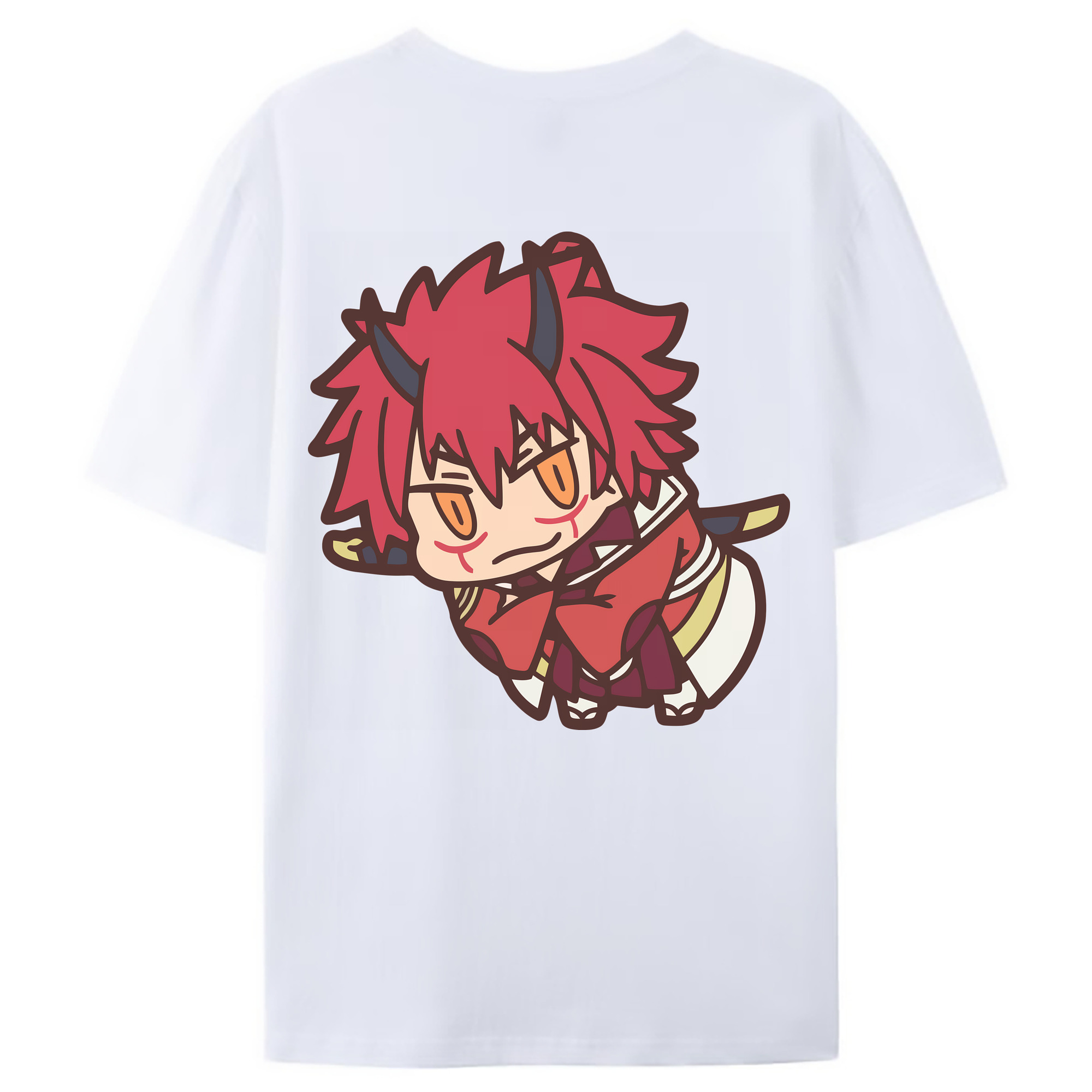 （画像用） 転スラ Regarding Reincarnated to Slime 綿100％ メンズ半袖Tシャツ（バックプリント） 通気性