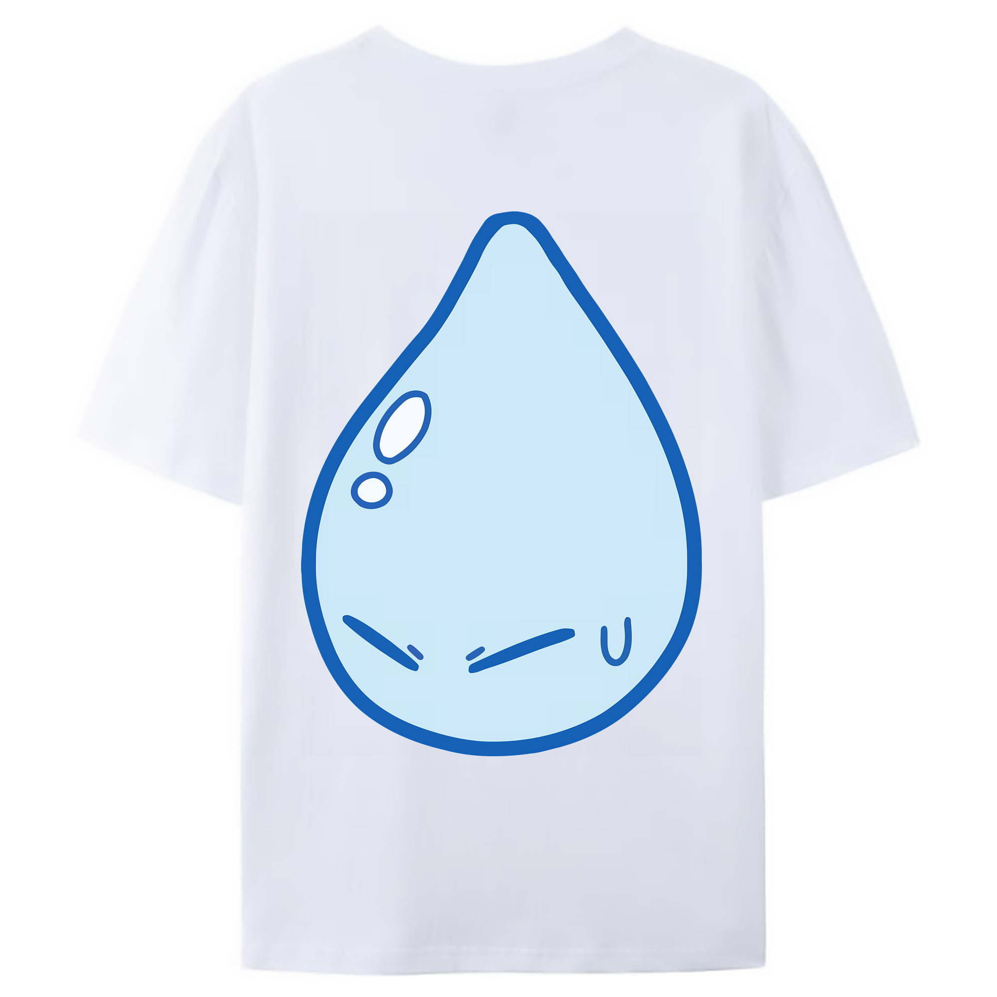 （画像用） 転スラ Regarding Reincarnated to Slime 綿100％ メンズ半袖Tシャツ（バックプリント） 通気性