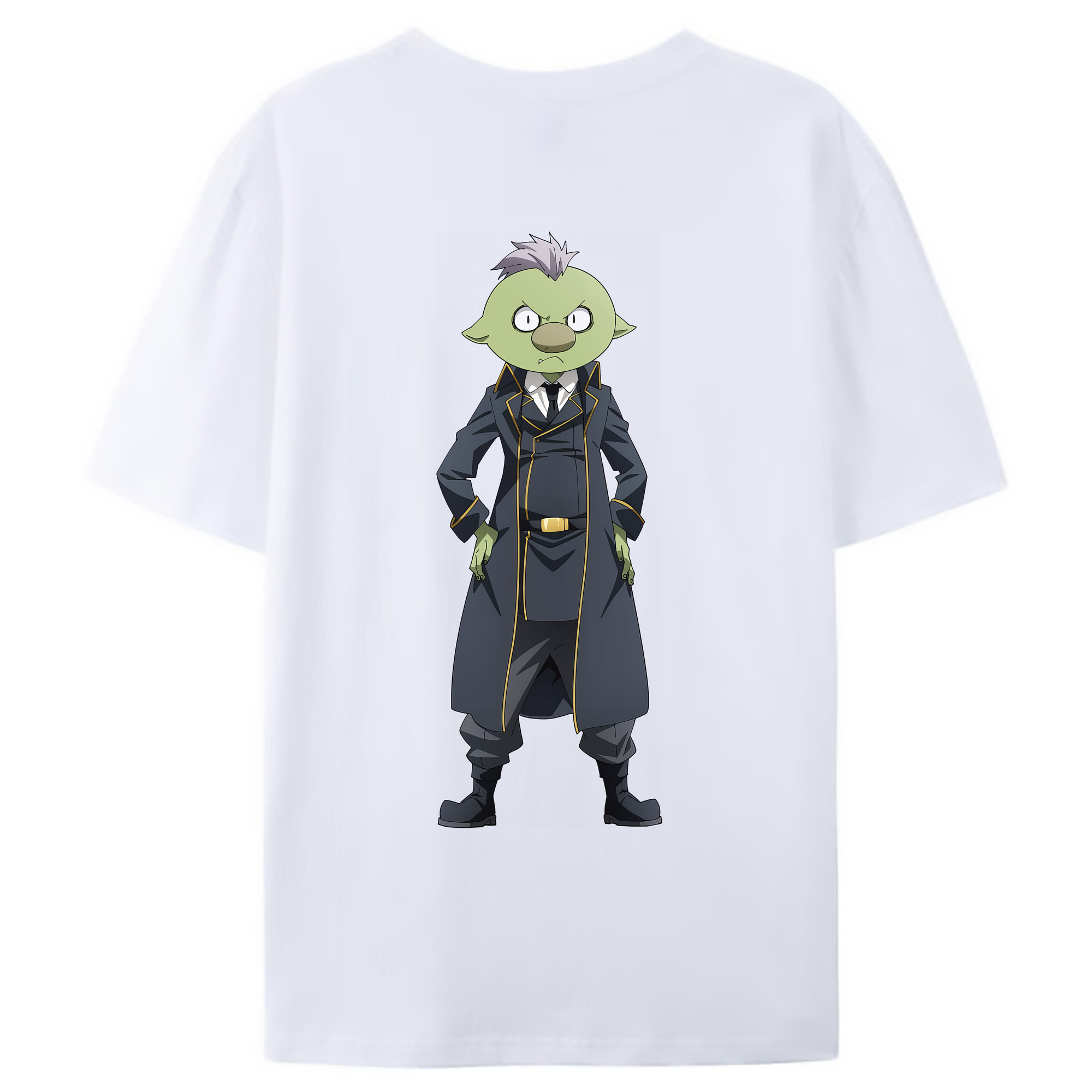 （画像用） 転スラ Regarding Reincarnated to Slime 綿100％ メンズ半袖Tシャツ（バックプリント） 通気性