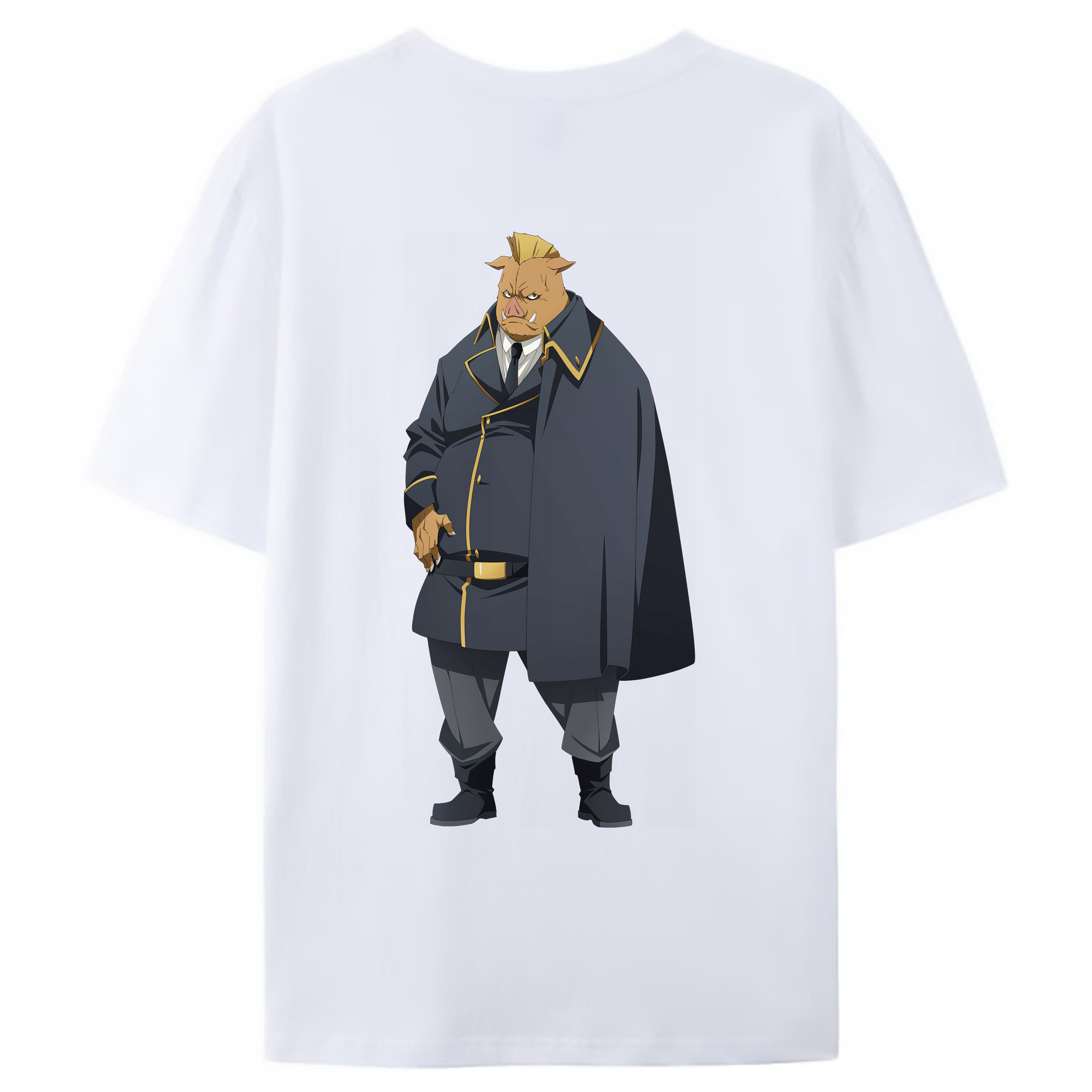 （画像用） 転スラ Regarding Reincarnated to Slime 綿100％ メンズ半袖Tシャツ（バックプリント） 通気性