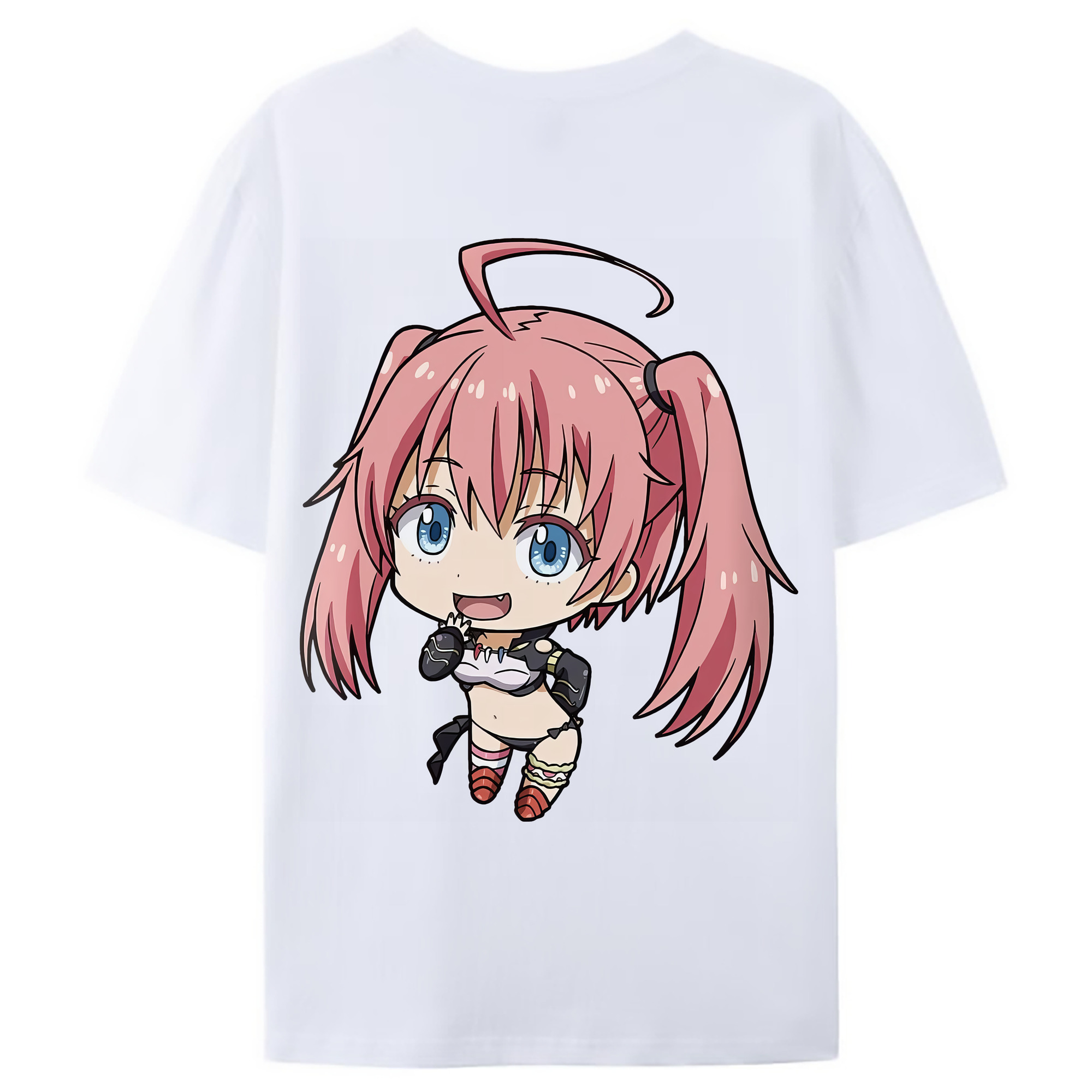 （画像用） 転スラ Regarding Reincarnated to Slime 綿100％ メンズ半袖Tシャツ（バックプリント） 通気性