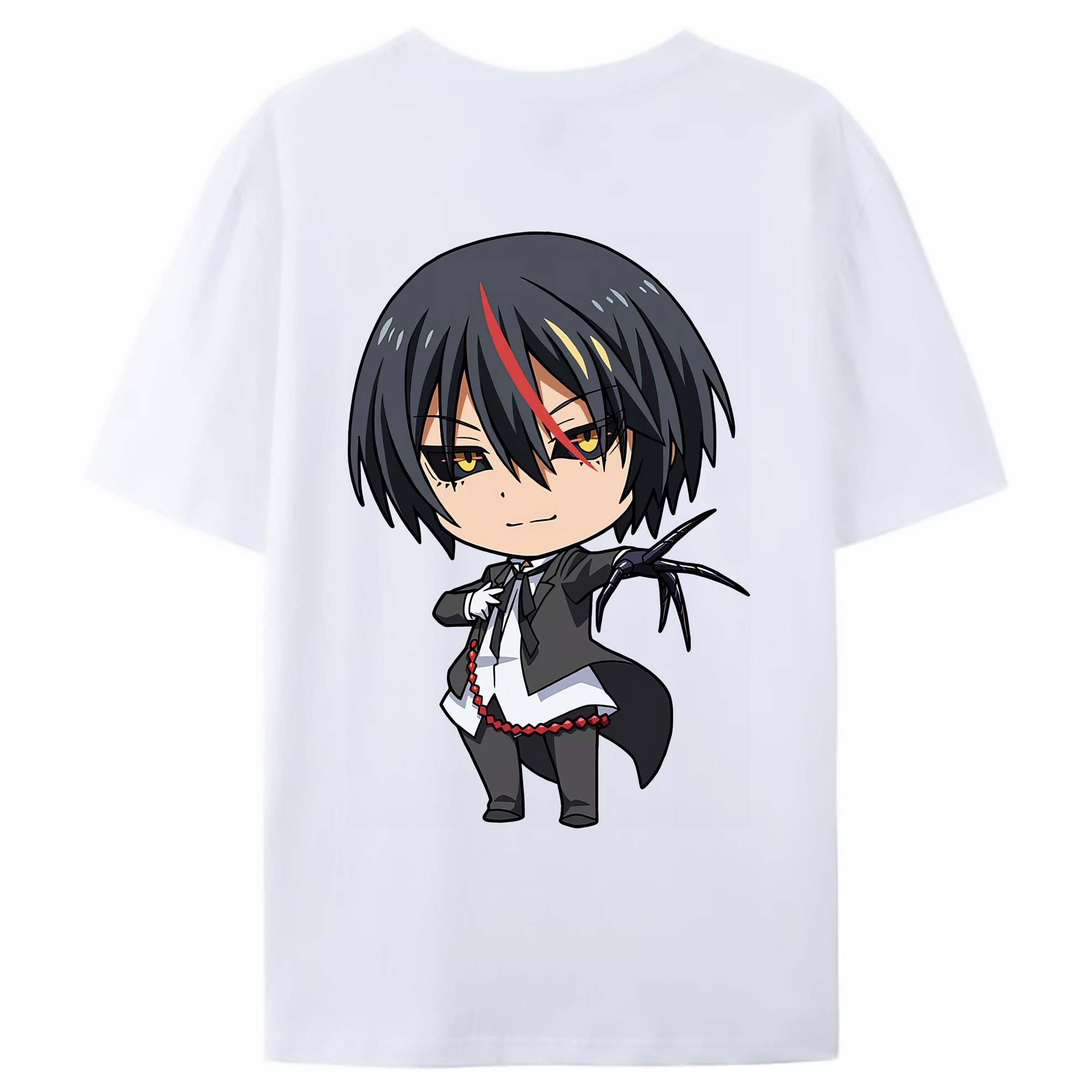 （画像用） 転スラ Regarding Reincarnated to Slime 綿100％ メンズ半袖Tシャツ（バックプリント） 通気性