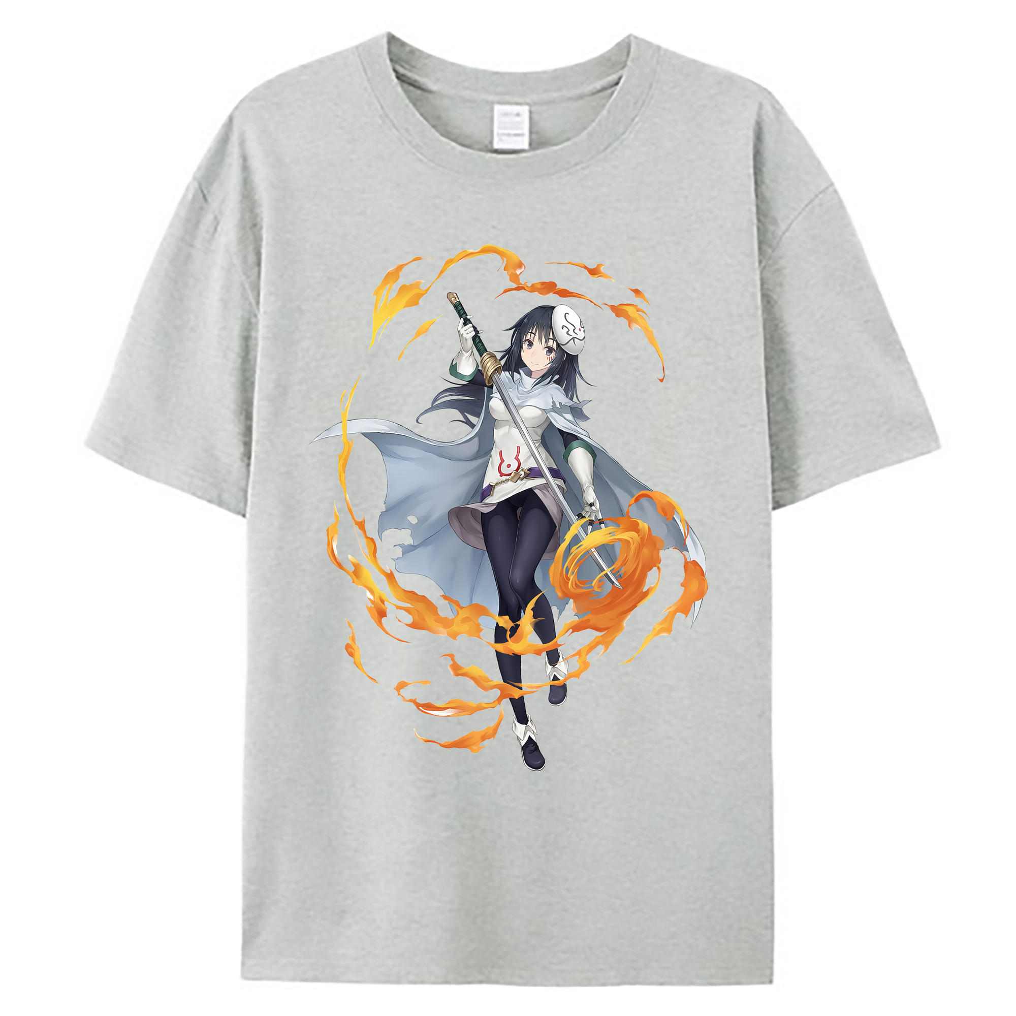 （画像用） 転スラ Regarding Reincarnated to Slime 綿100％ メンズ半袖Tシャツ｜肌触りやわらか＆通気性