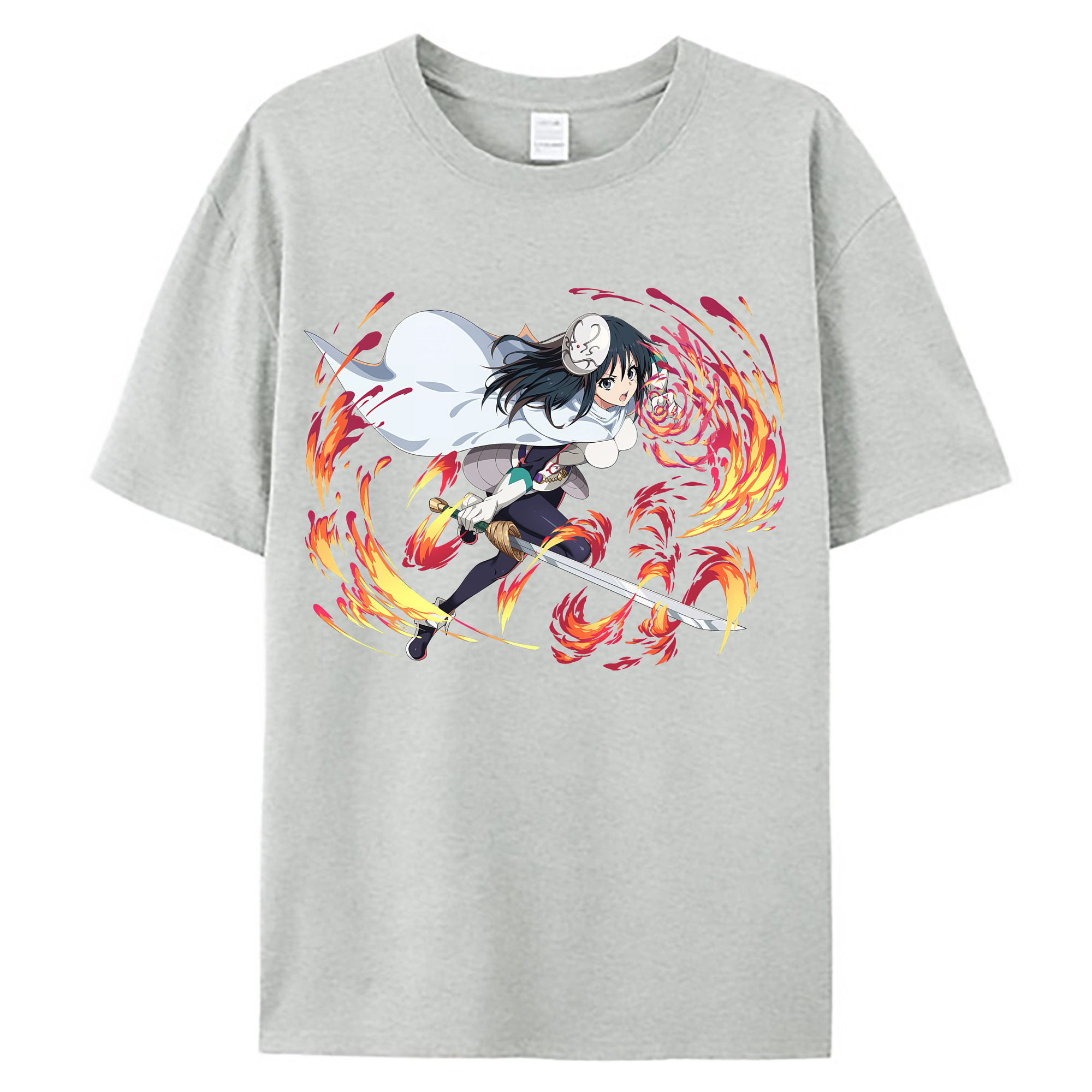 （画像用） 転スラ Regarding Reincarnated to Slime 綿100％ メンズ半袖Tシャツ｜肌触りやわらか＆通気性