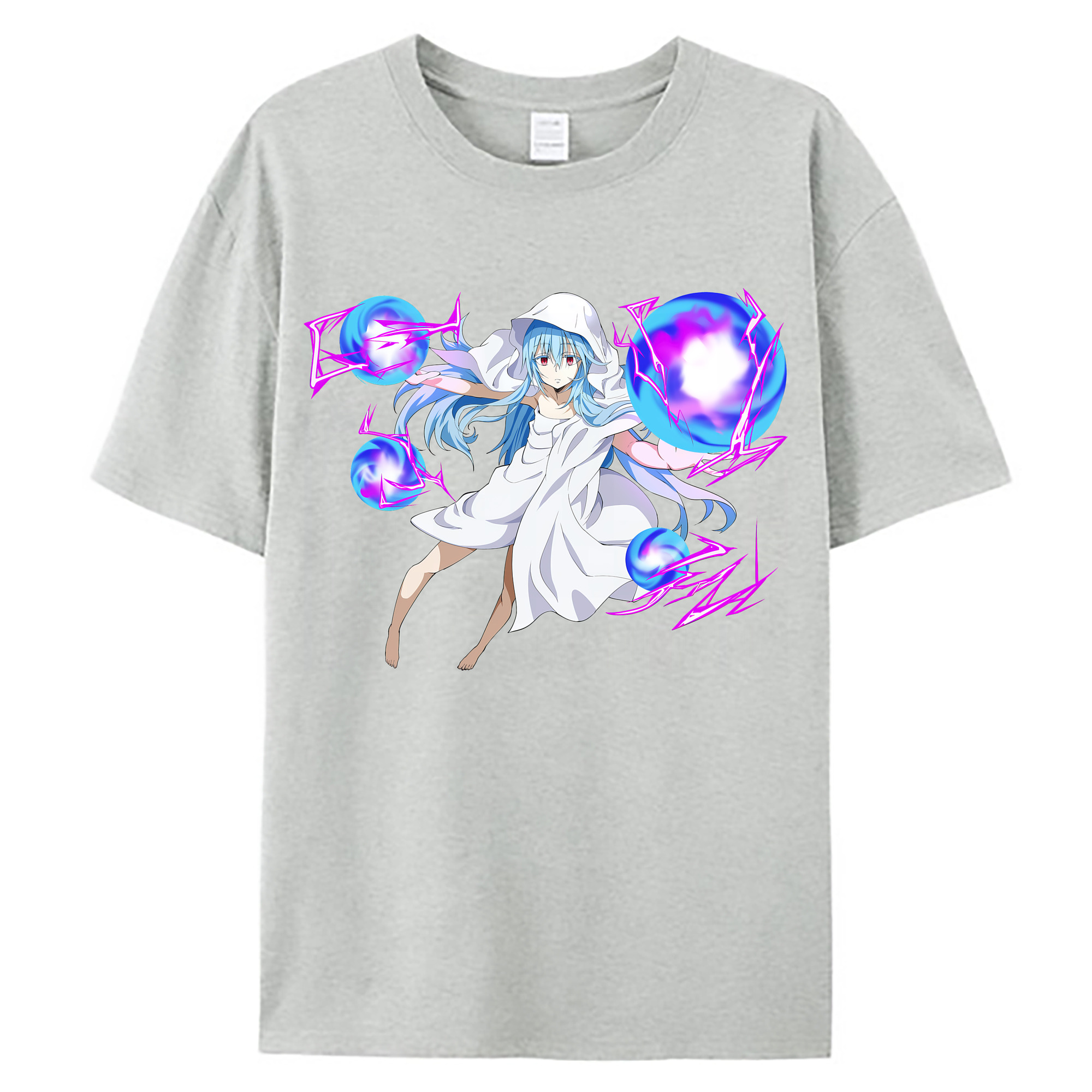 （画像用） 転スラ Regarding Reincarnated to Slime 綿100％ メンズ半袖Tシャツ｜肌触りやわらか＆通気性