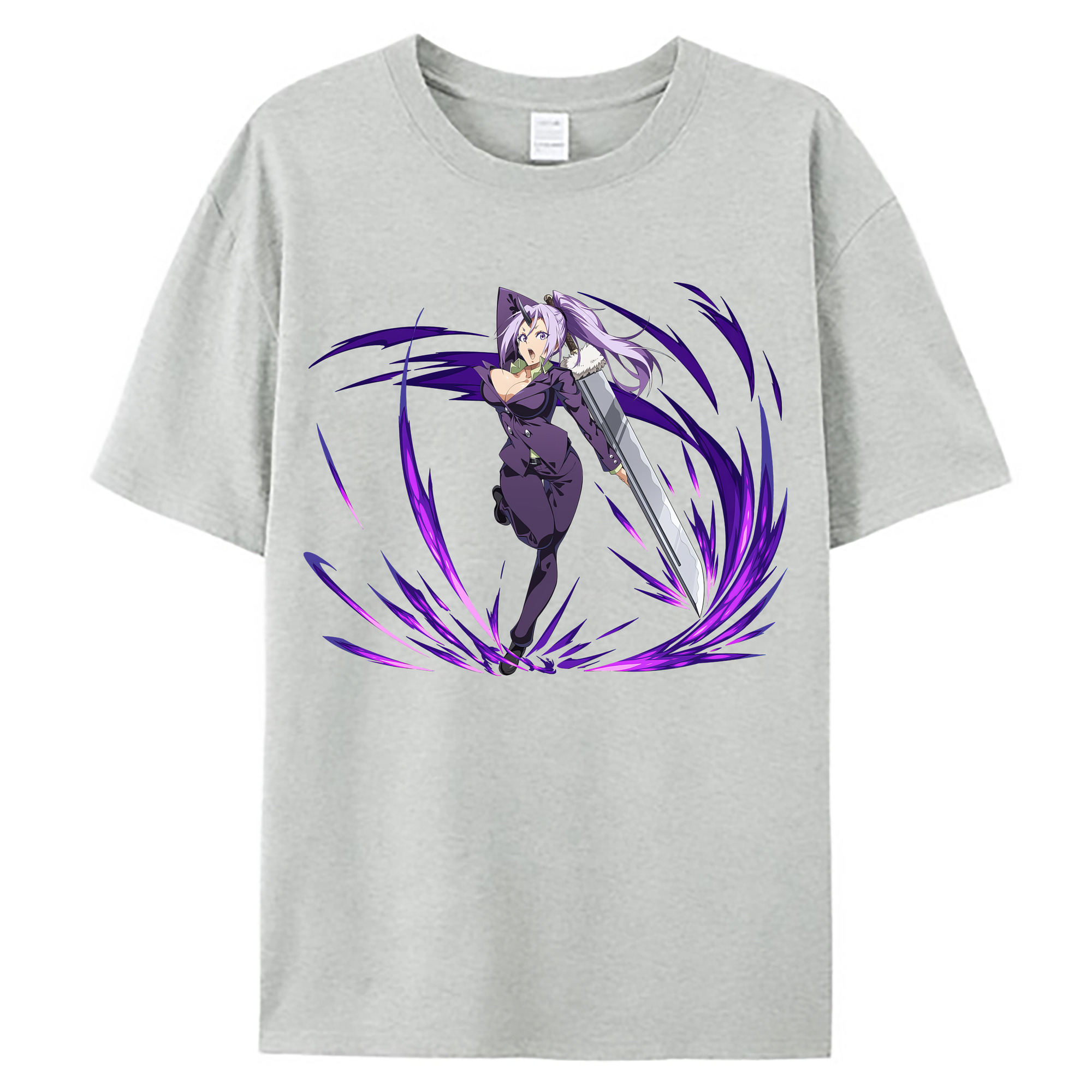 （画像用） 転スラ Regarding Reincarnated to Slime 綿100％ メンズ半袖Tシャツ｜肌触りやわらか＆通気性