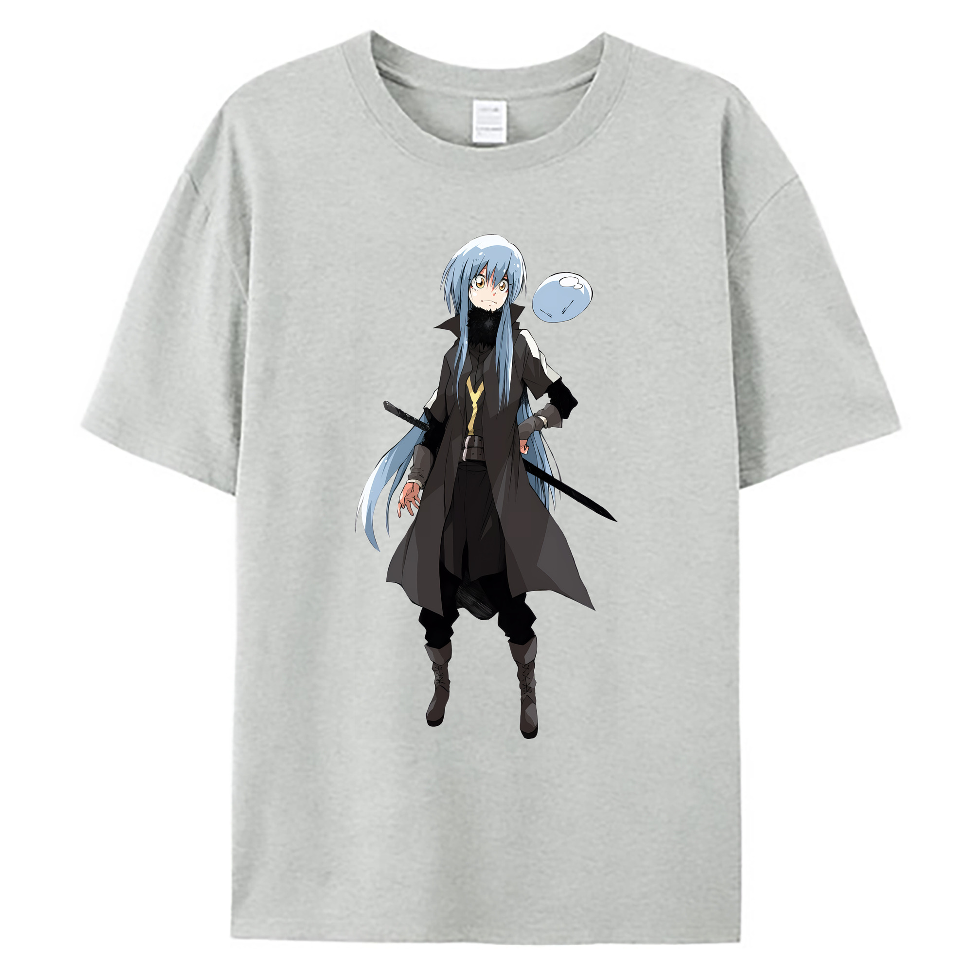 （画像用） 転スラ Regarding Reincarnated to Slime 綿100％ メンズ半袖Tシャツ｜肌触りやわらか＆通気性
