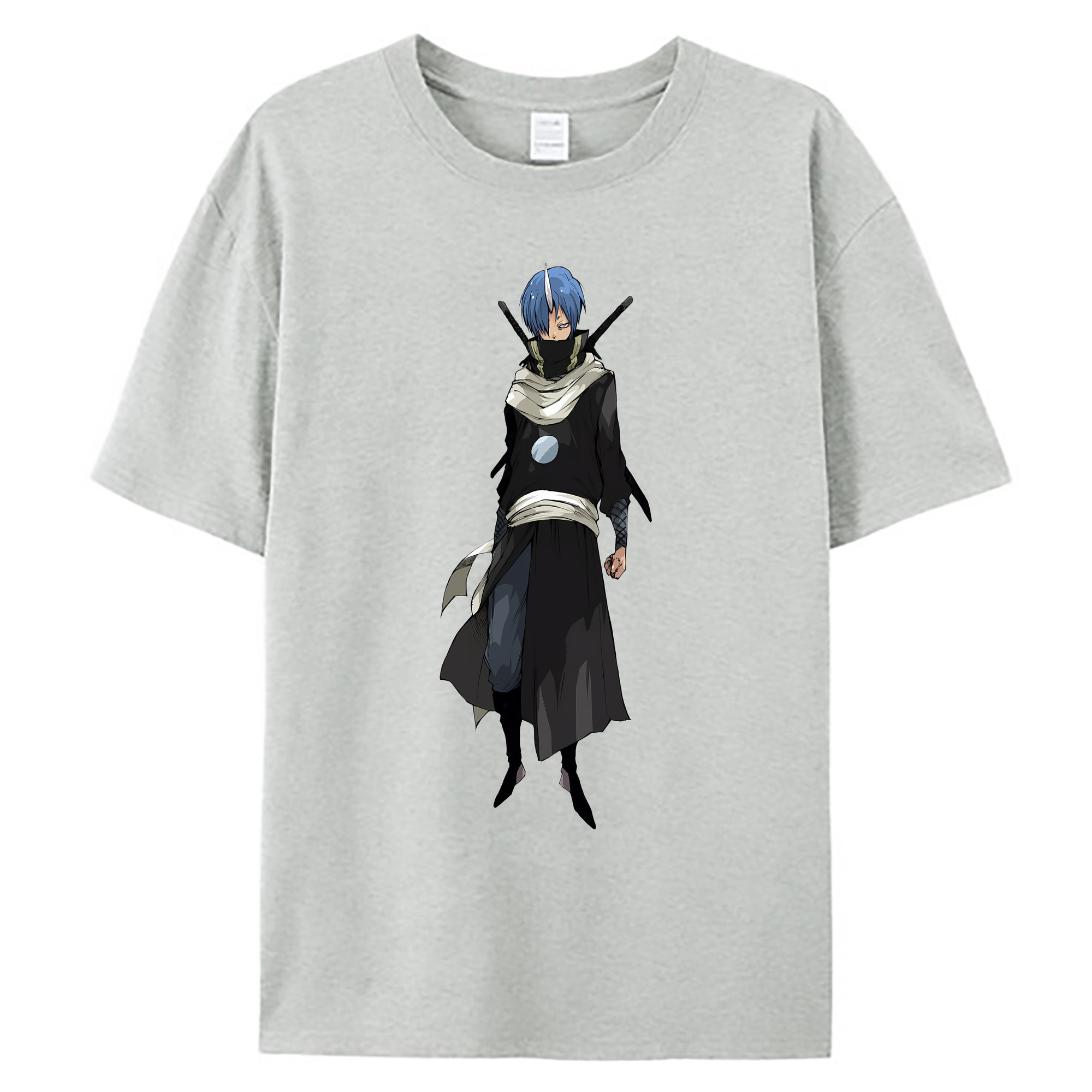 （画像用） 転スラ Regarding Reincarnated to Slime 綿100％ メンズ半袖Tシャツ｜肌触りやわらか＆通気性