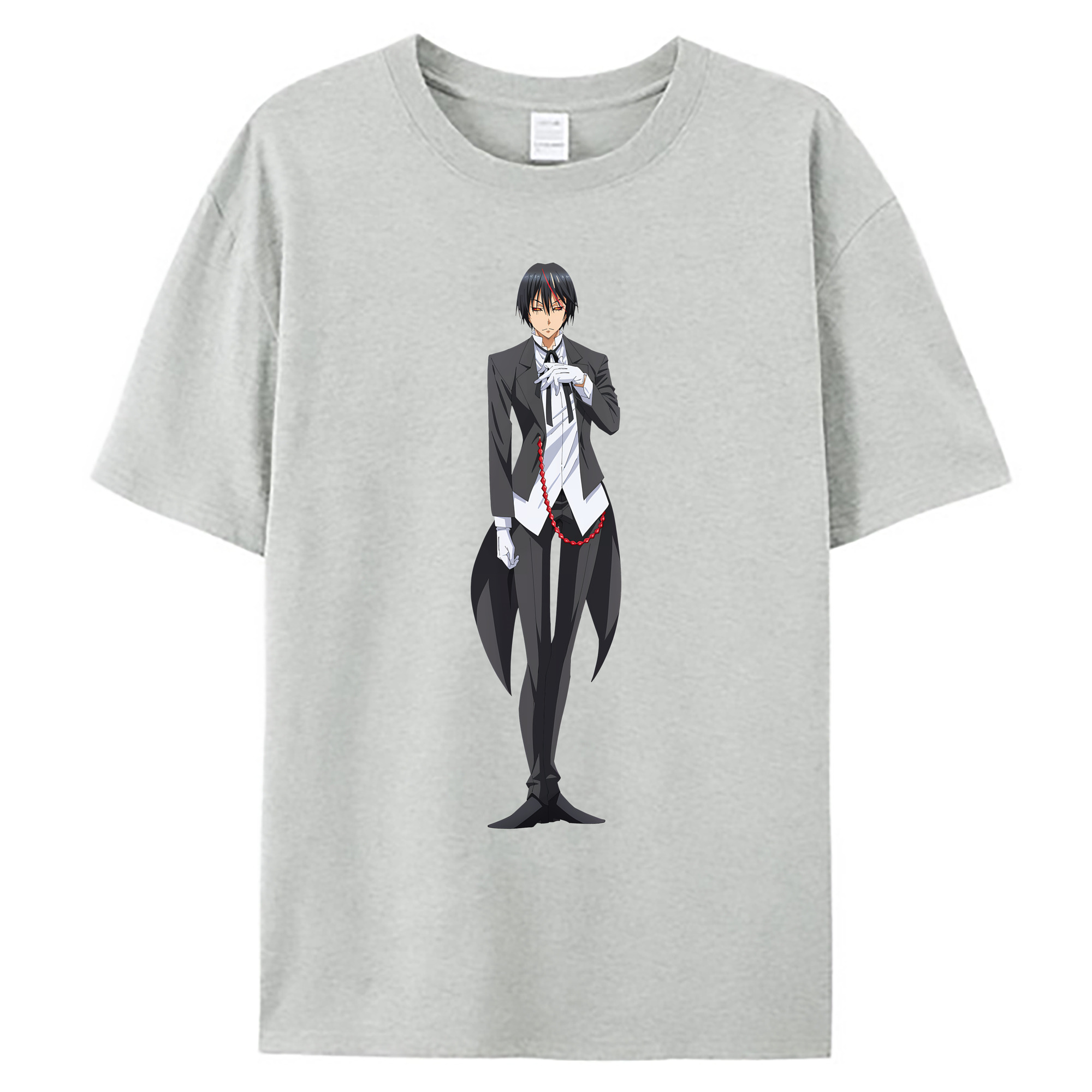 （画像用） 転スラ Regarding Reincarnated to Slime 綿100％ メンズ半袖Tシャツ｜肌触りやわらか＆通気性