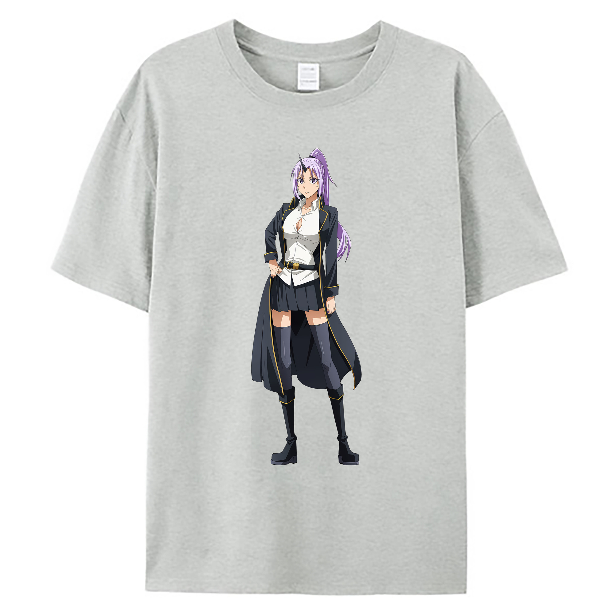 （画像用） 転スラ Regarding Reincarnated to Slime 綿100％ メンズ半袖Tシャツ｜肌触りやわらか＆通気性