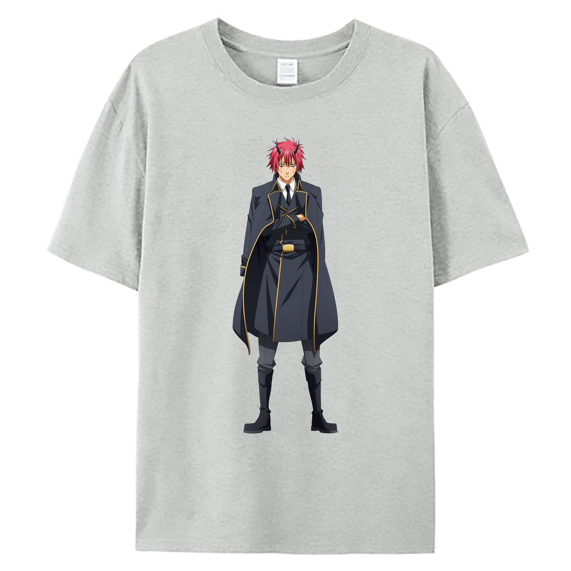 （画像用） 転スラ Regarding Reincarnated to Slime 綿100％ メンズ半袖Tシャツ｜肌触りやわらか＆通気性