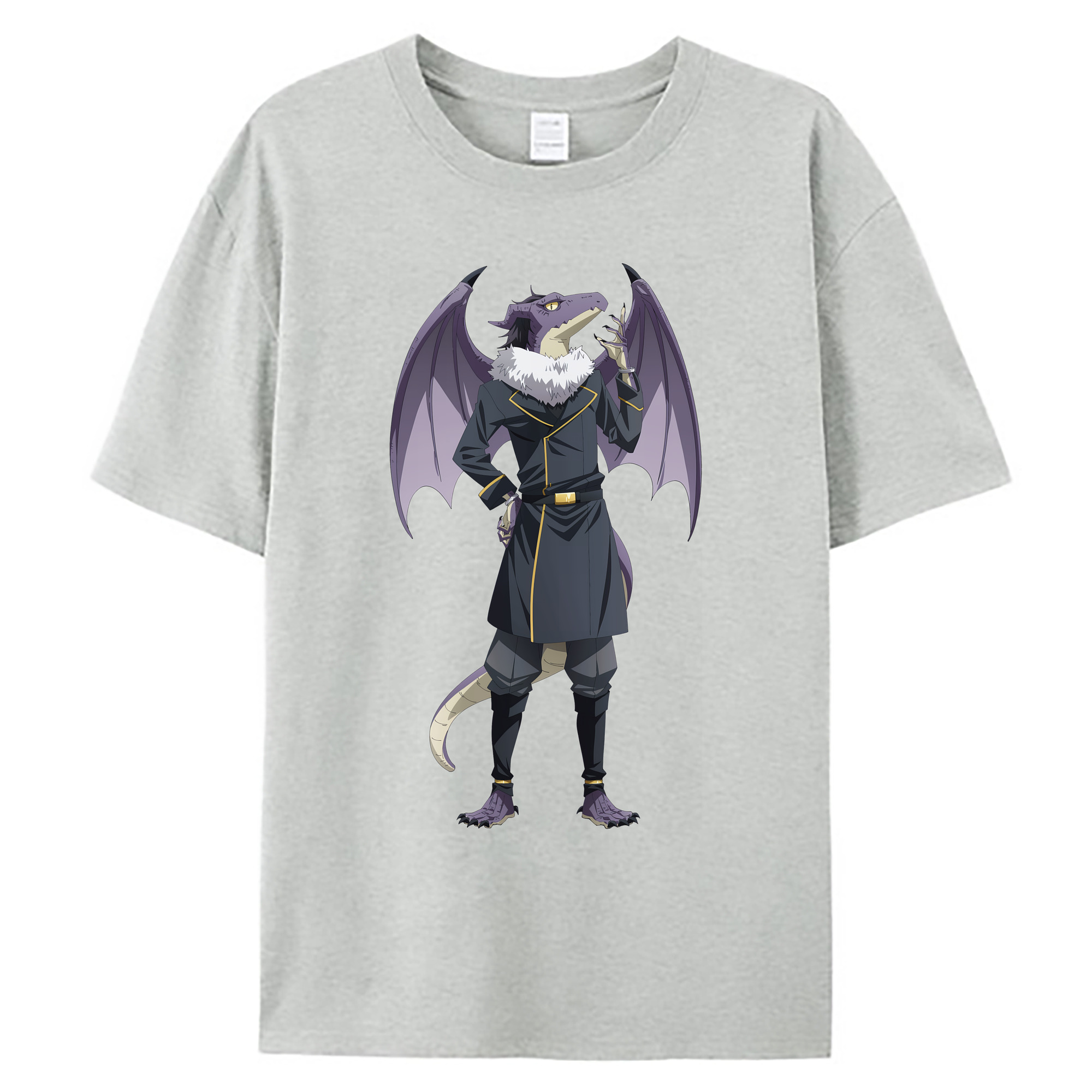 （画像用） 転スラ Regarding Reincarnated to Slime 綿100％ メンズ半袖Tシャツ｜肌触りやわらか＆通気性