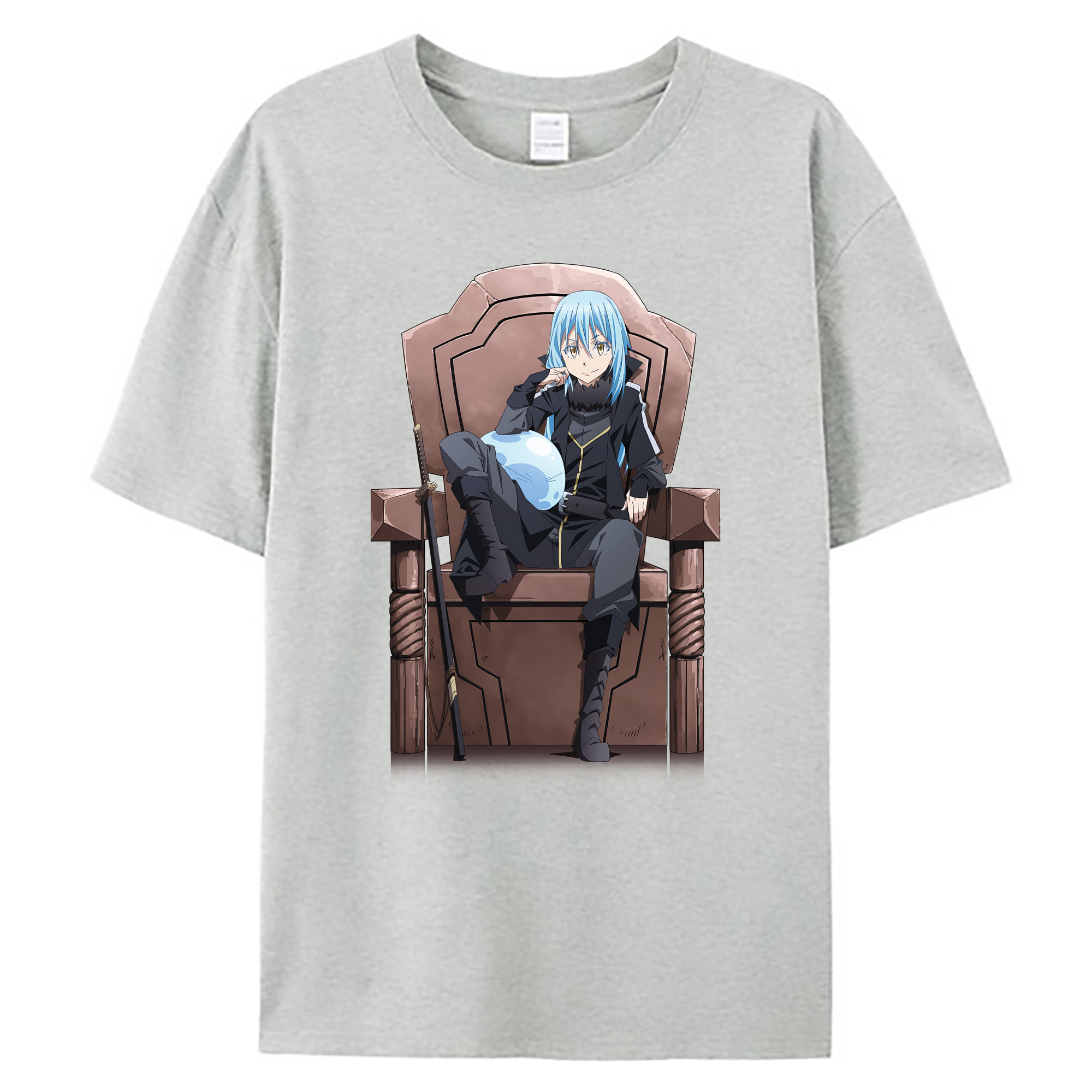 （画像用） 転スラ Regarding Reincarnated to Slime 綿100％ メンズ半袖Tシャツ｜肌触りやわらか＆通気性