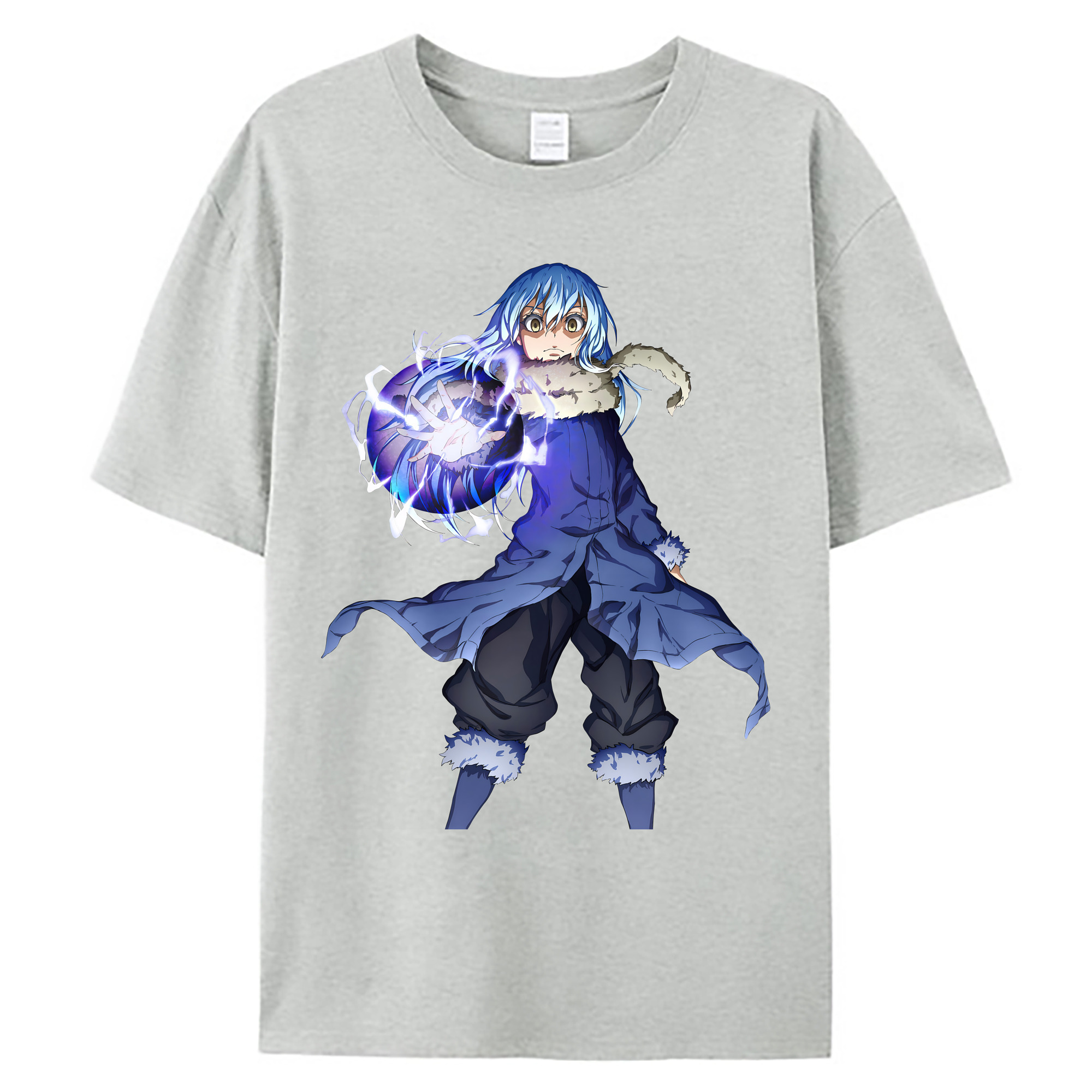 （画像用） 転スラ Regarding Reincarnated to Slime 綿100％ メンズ半袖Tシャツ｜肌触りやわらか＆通気性